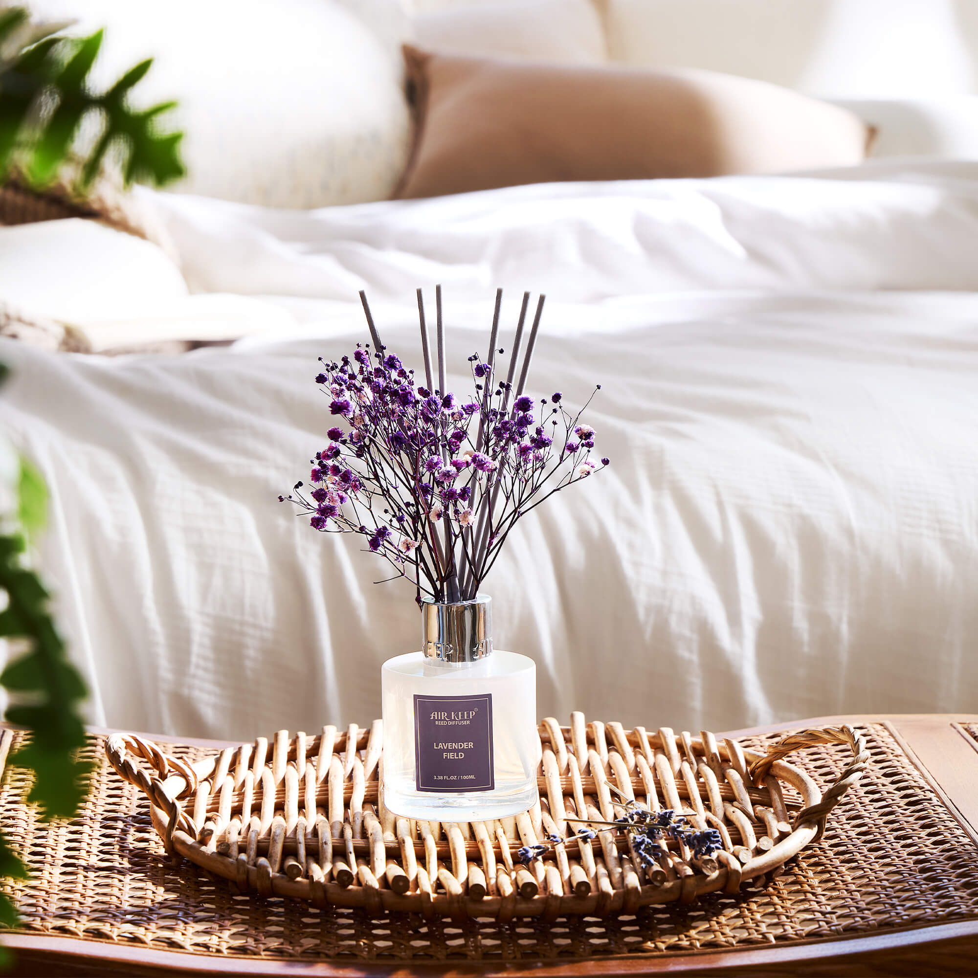 Airkeep Lavender Field Reed Diffuser Set