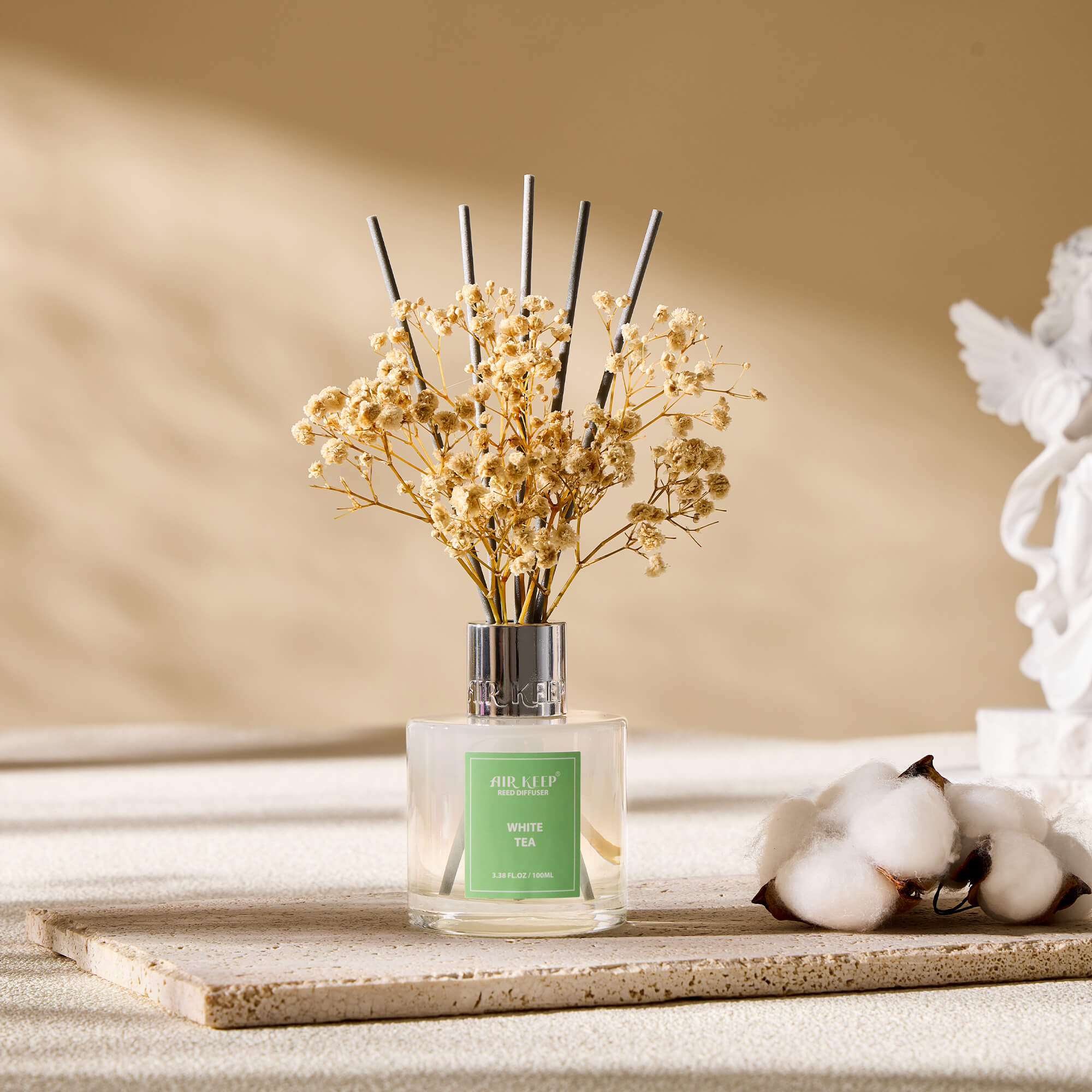 Airkeep White Tea Reed Diffuser Set