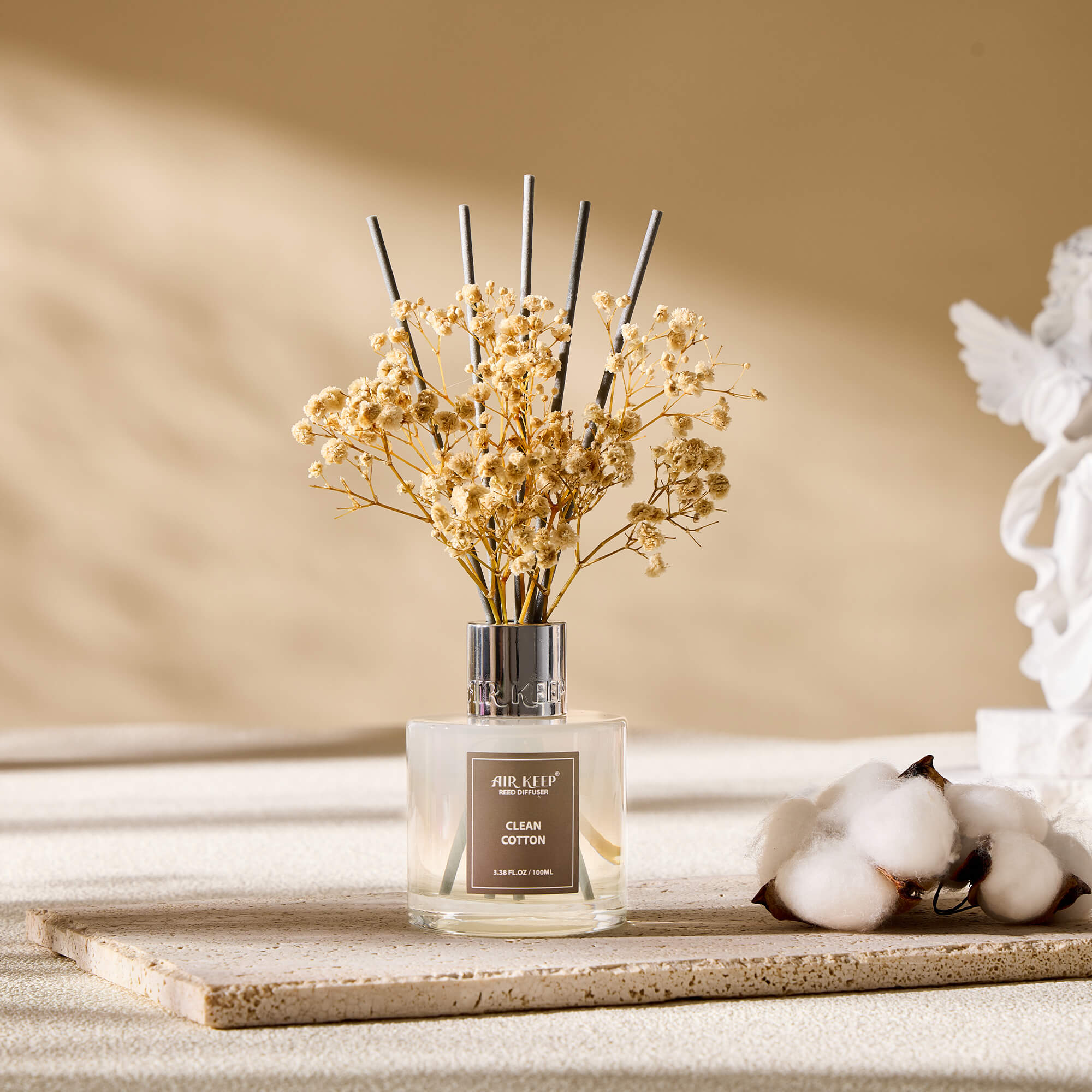 Airkeep Clean Cotton Reed Diffuser Set