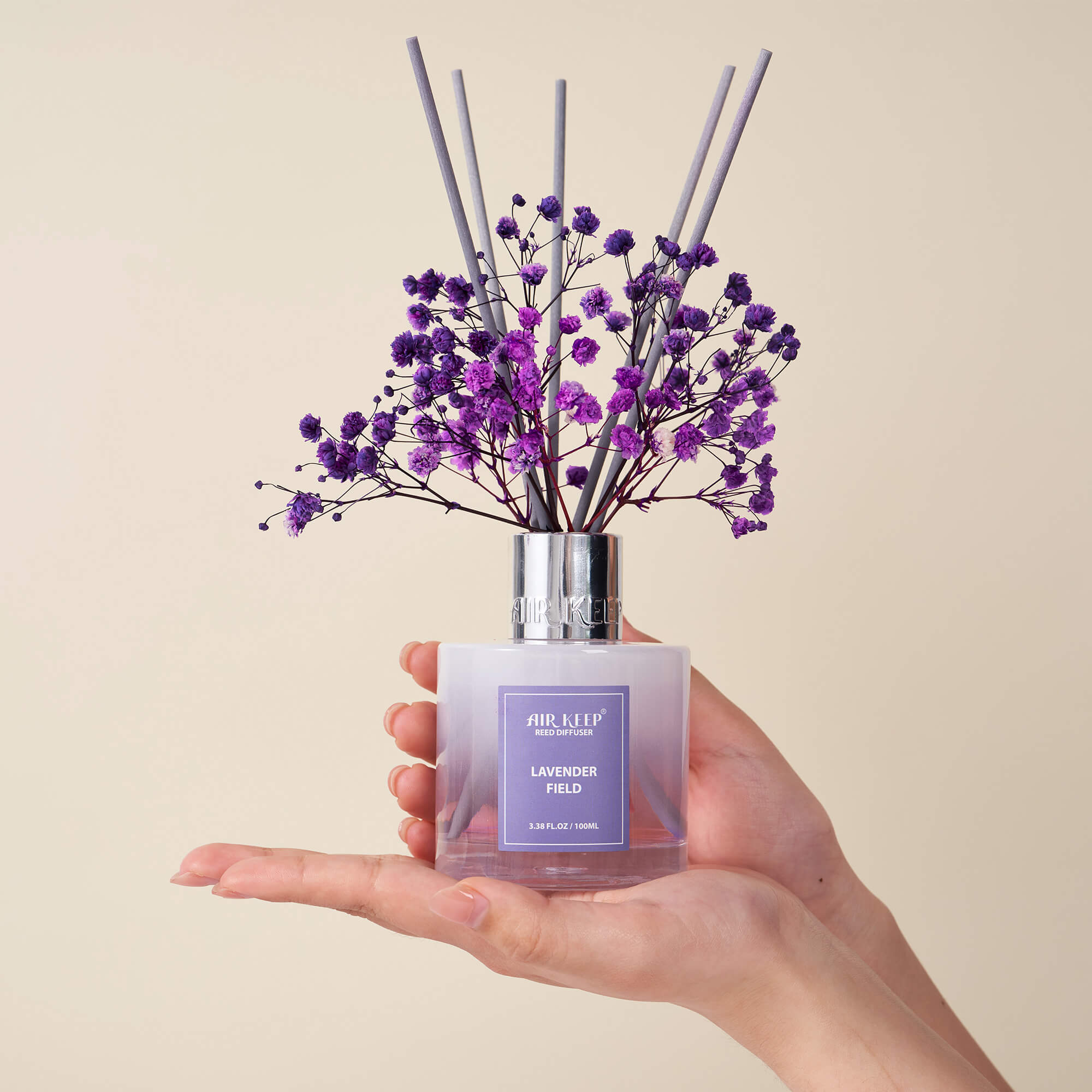 Airkeep Lavender Field Reed Diffuser Set