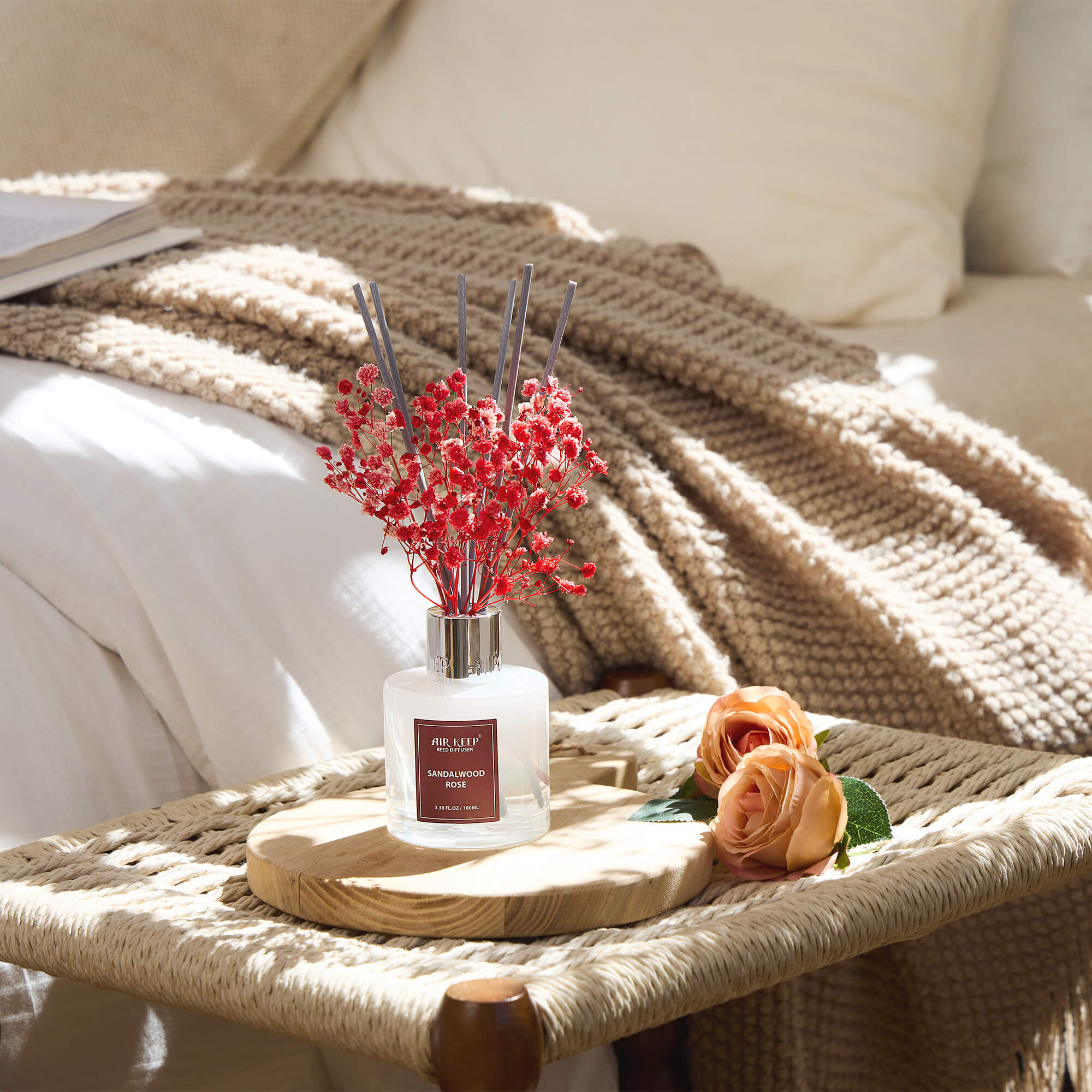 Airkeep Sandalwood Rose Reed Diffuser