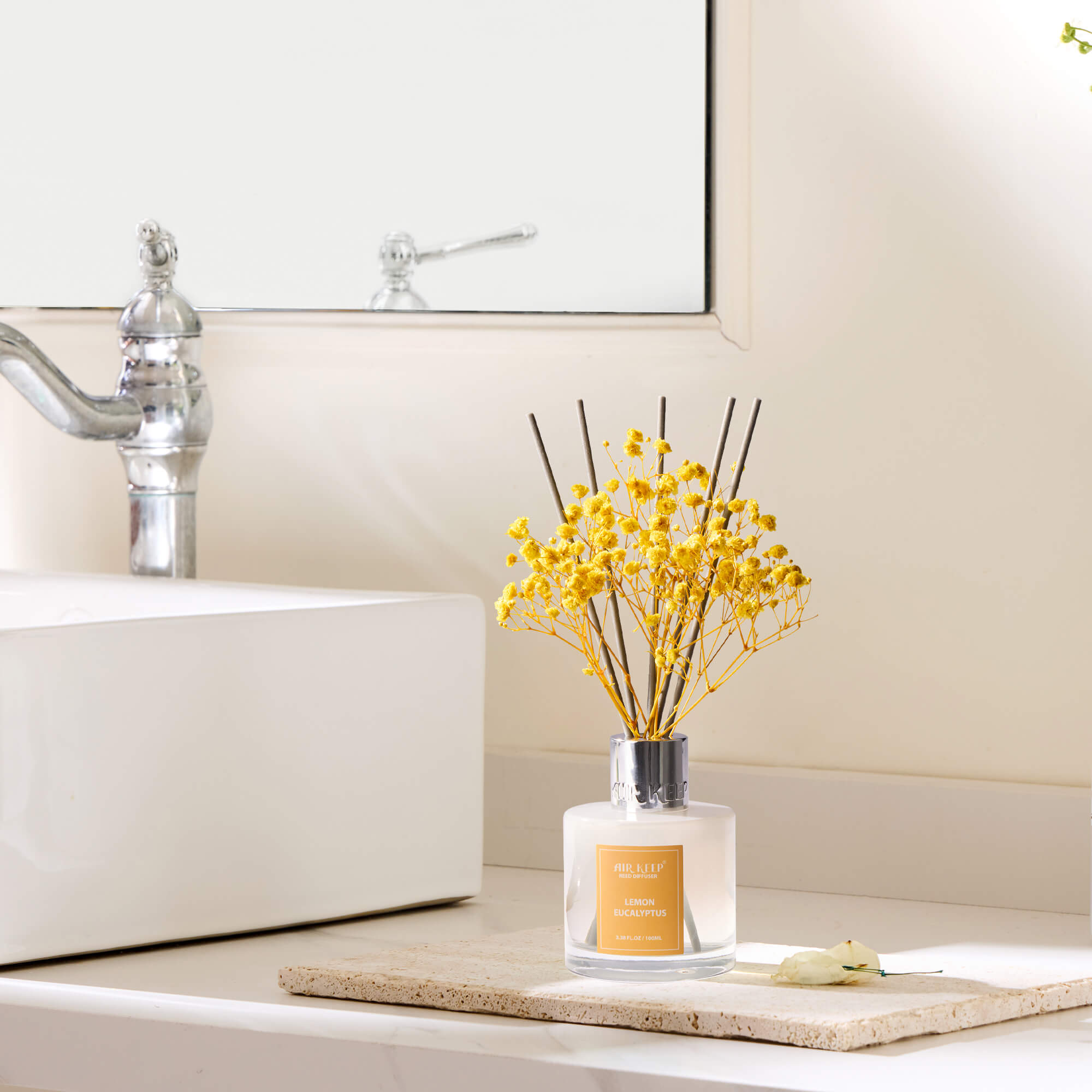 Airkeep Lemon Eucalyptus Reed Diffuser Set