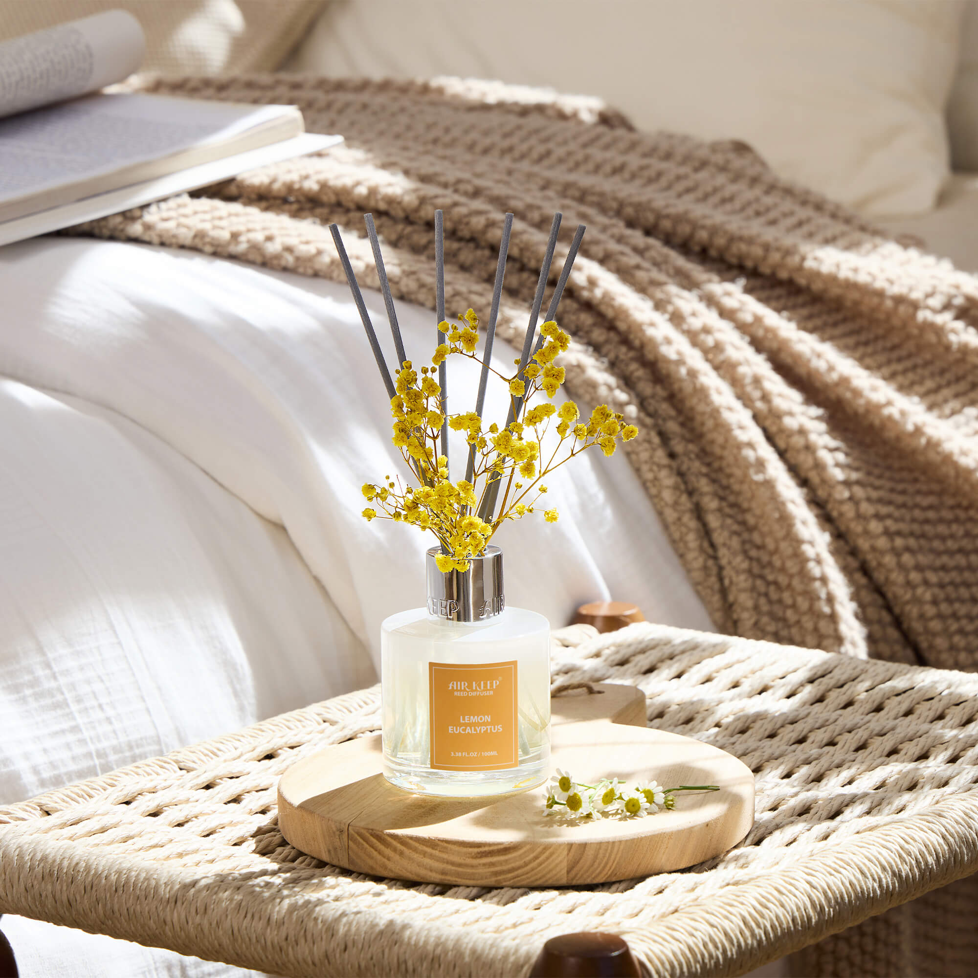 Airkeep Lemon Eucalyptus Reed Diffuser Set