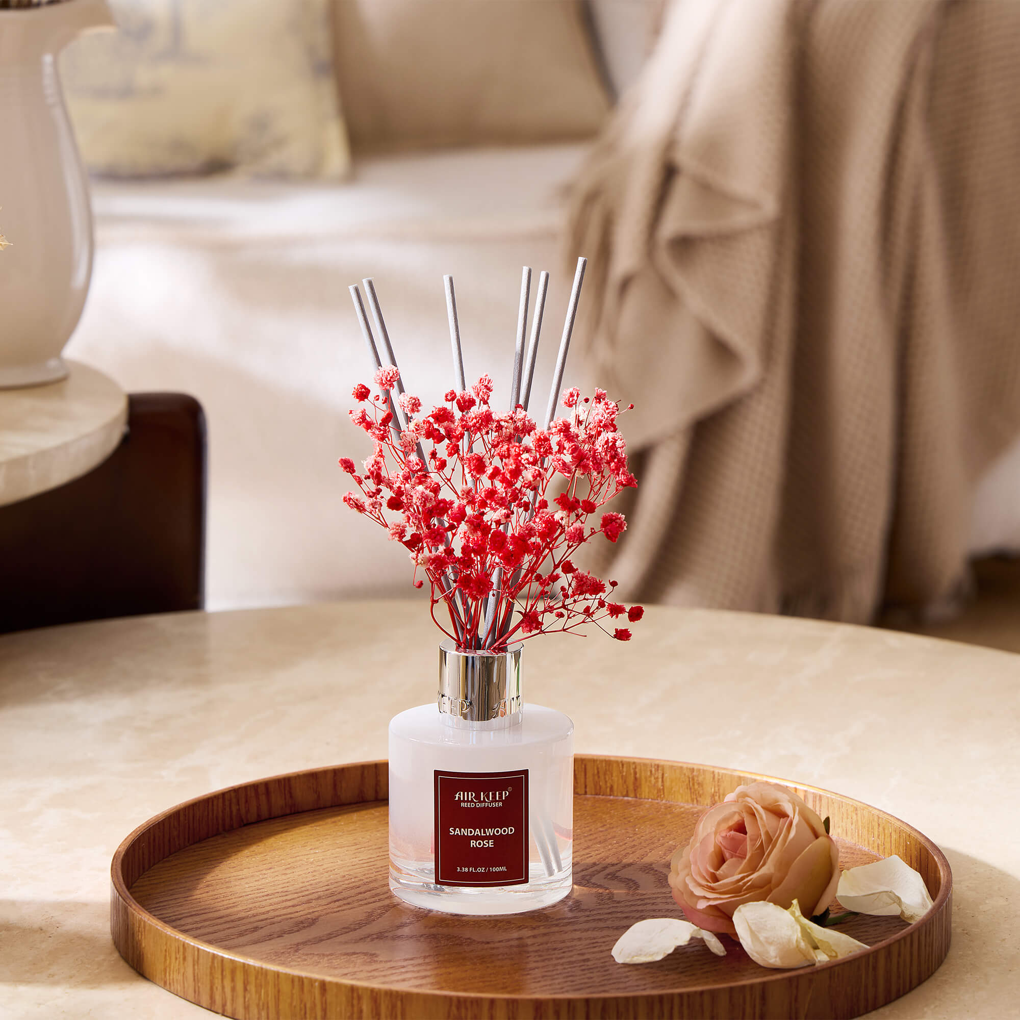 Airkeep Sandalwood Rose Reed Diffuser