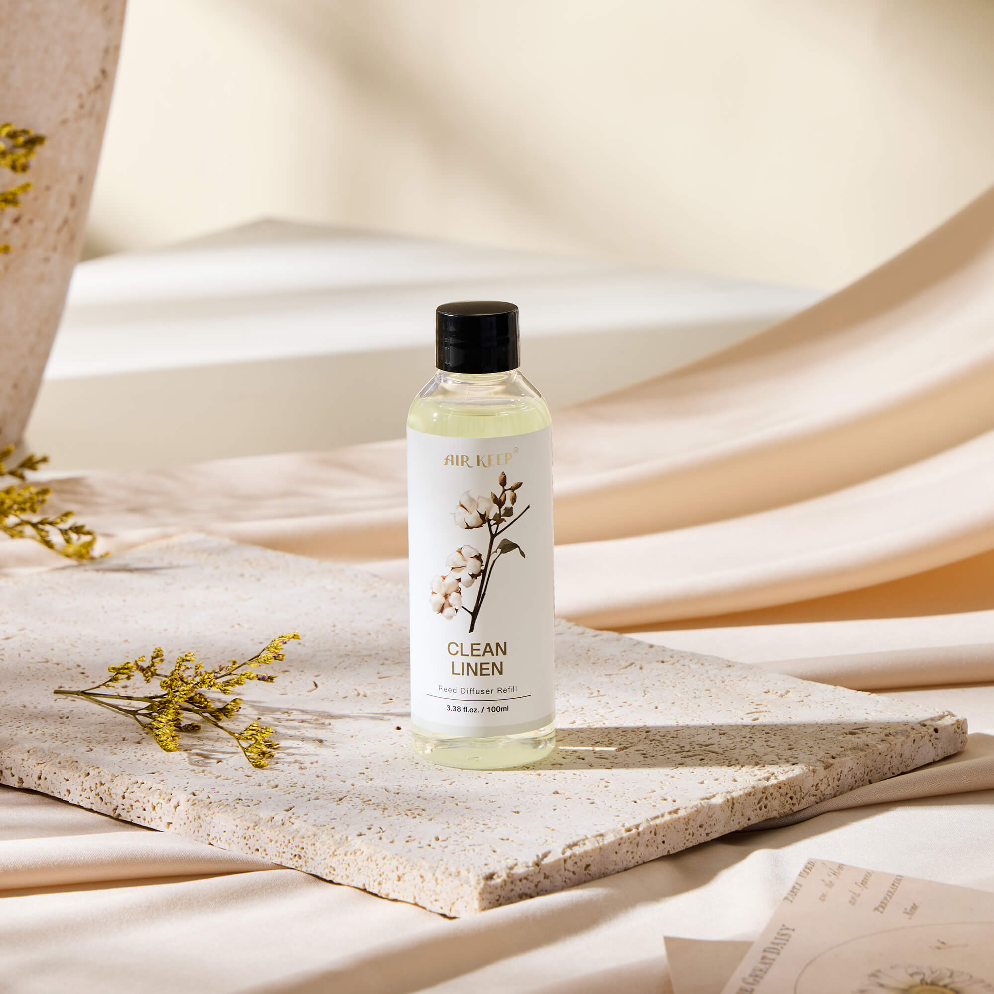 Airkeep Clean Linen Reed Diffuser Oil Refill