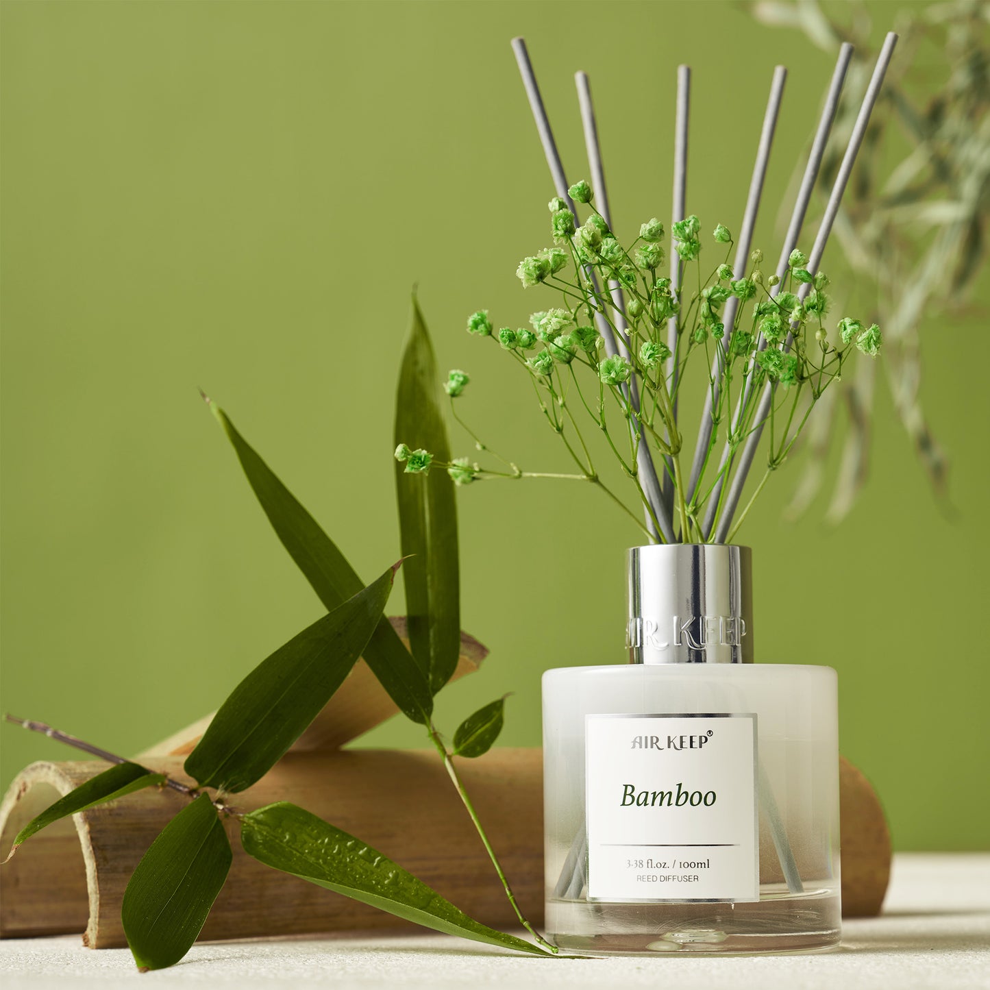 Airkeep Bamboo Reed Diffuser Set 3.38 fl oz