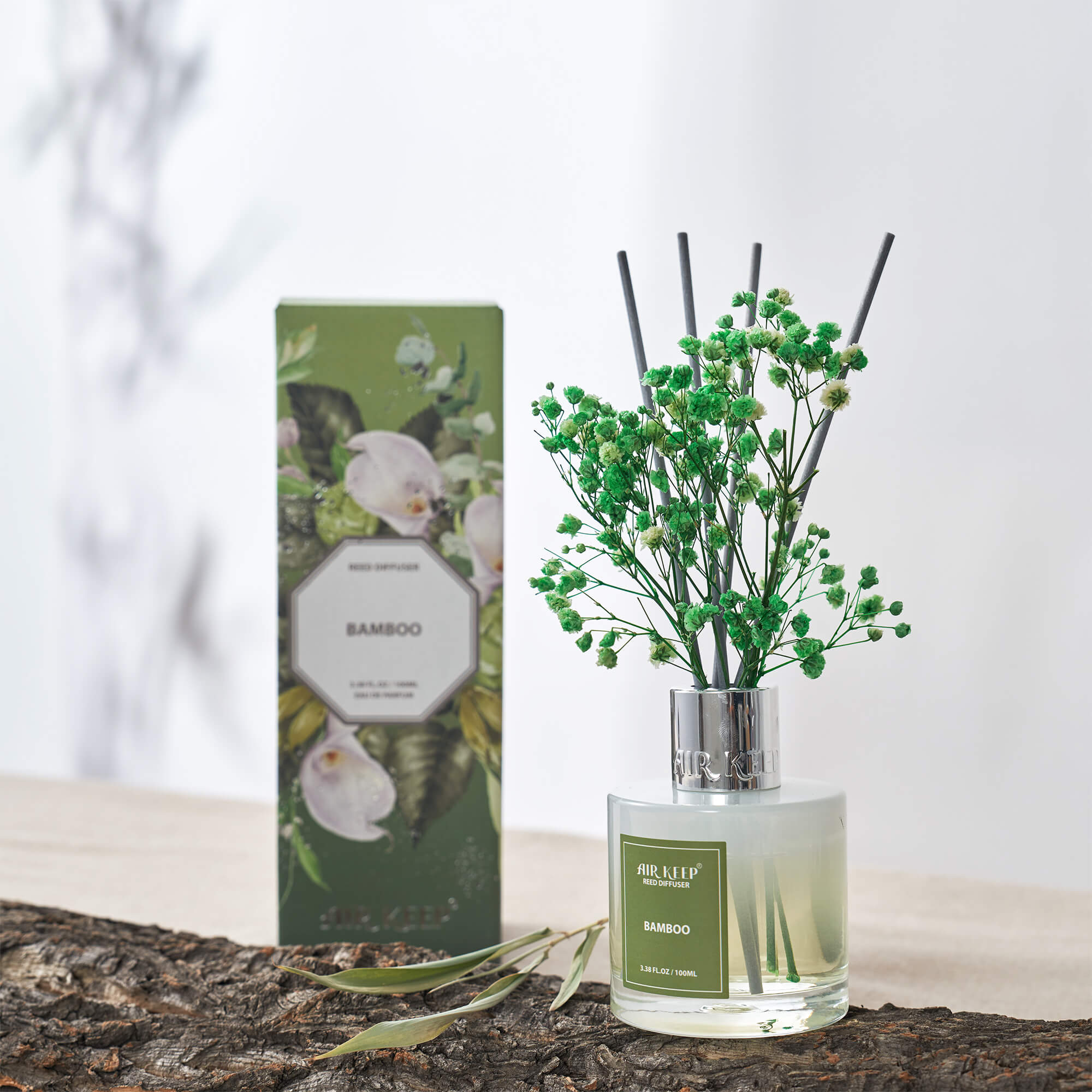 Airkeep Bamboo Reed Diffuser Set