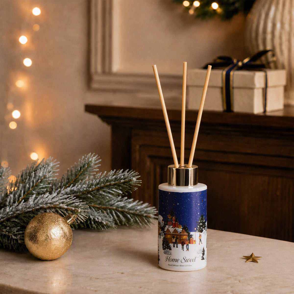 Airkeep Vanilla Mistletoe / Warm Vanilla / Home Sweet Gift Set 3 x 40ml Reed Diffuser