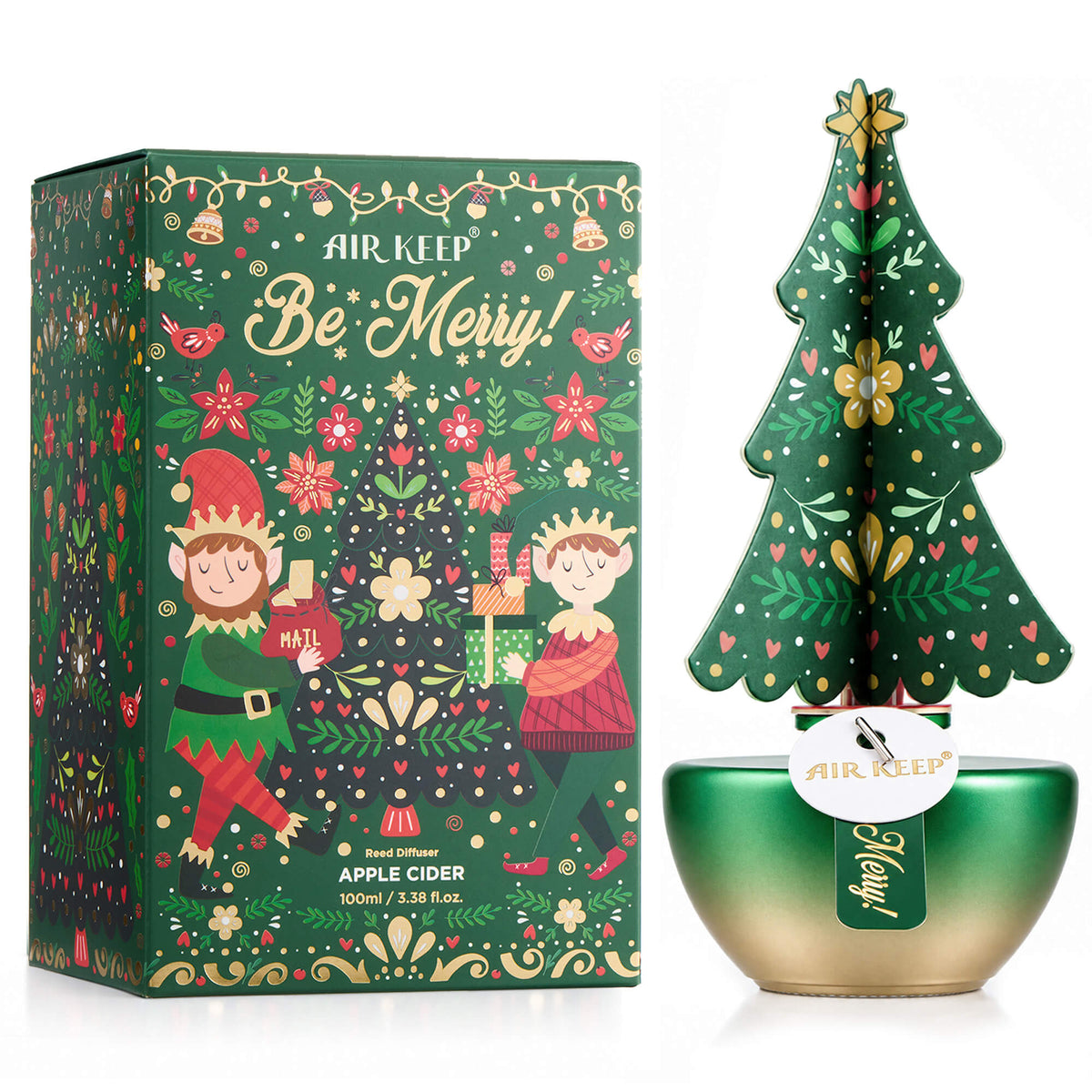 Airkeep Apple Cider Christmas Hemisphere  100ml Reed Diffuser