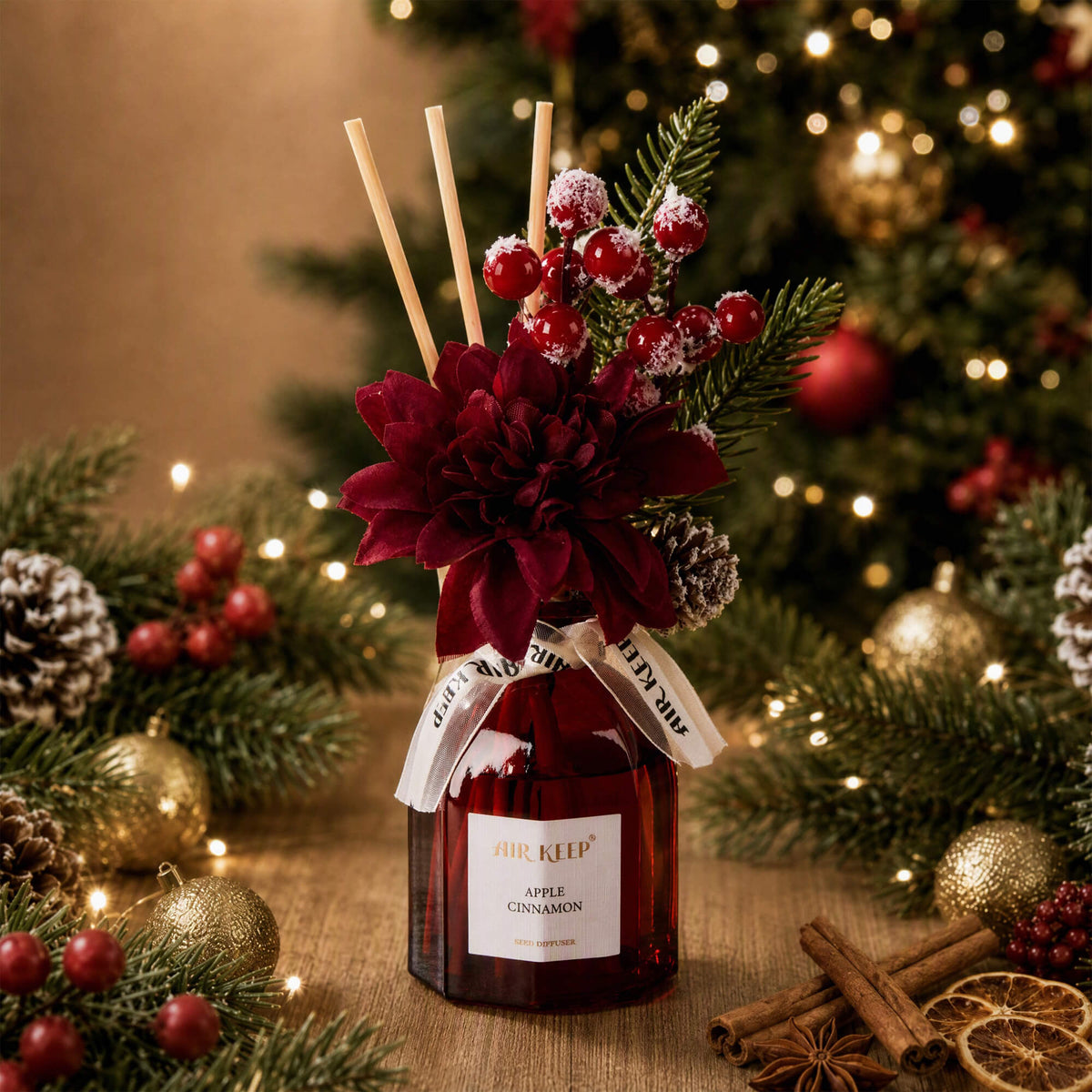 Airkeep Apple Cinnamon Floral  120ml Reed Diffuser