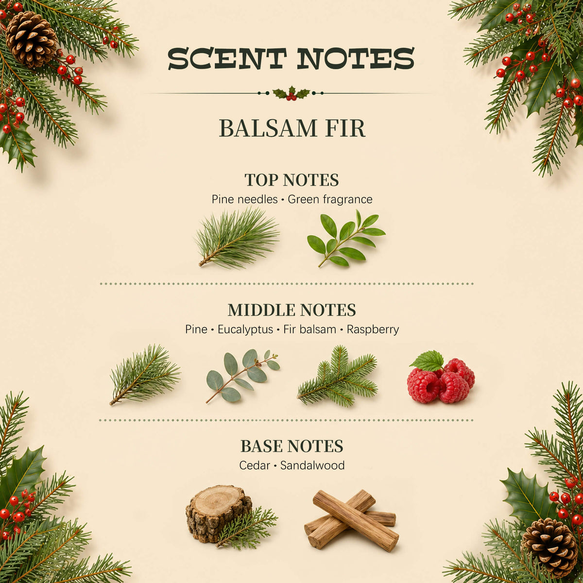 Airkeep Balsam&Fir Christmas Round Bottle  150ml Reed Diffuser