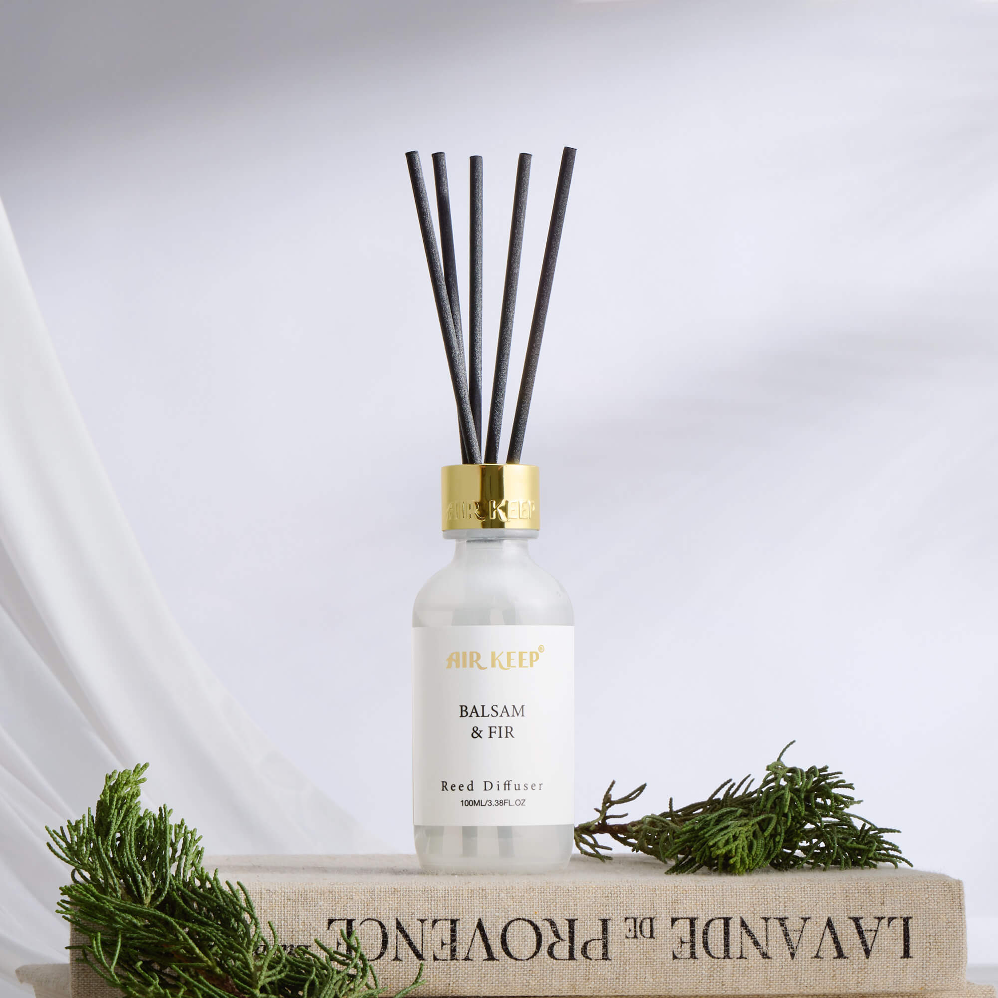 Airkeep Balsam Fir Reed Diffuser Set