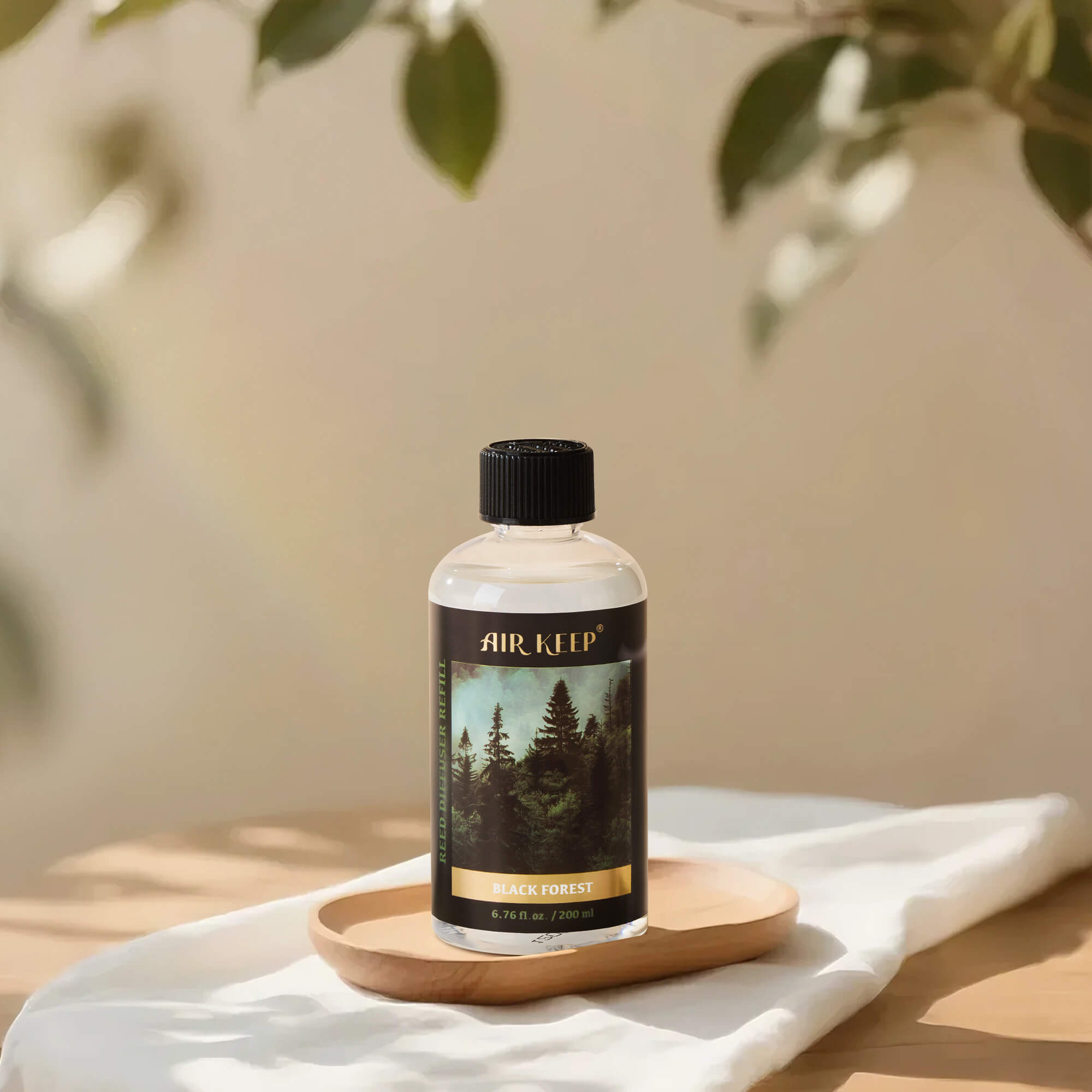 Airkeep Black Forest Reed Diffuser Oil Refill with Diffuser Sticks