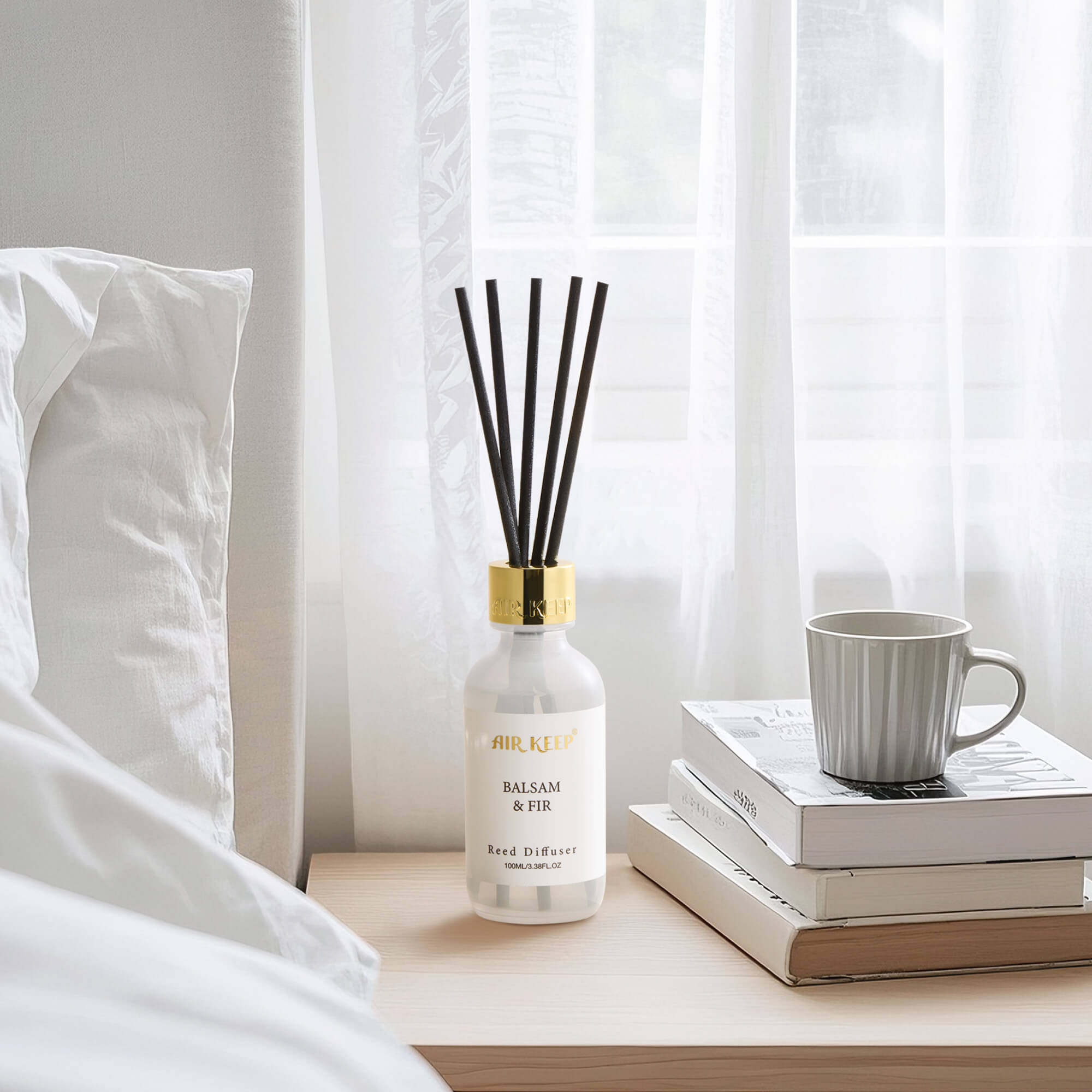 Airkeep Balsam Fir Reed Diffuser Set