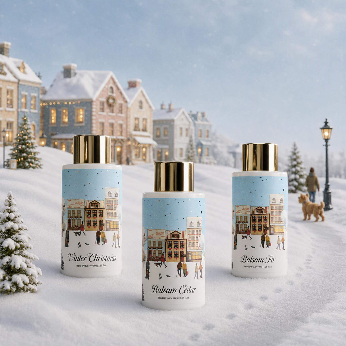 Airkeep Winter Christmas / Balsam Cedar / Balsam Fir Gift Set 3 x 40ml Reed Diffuser