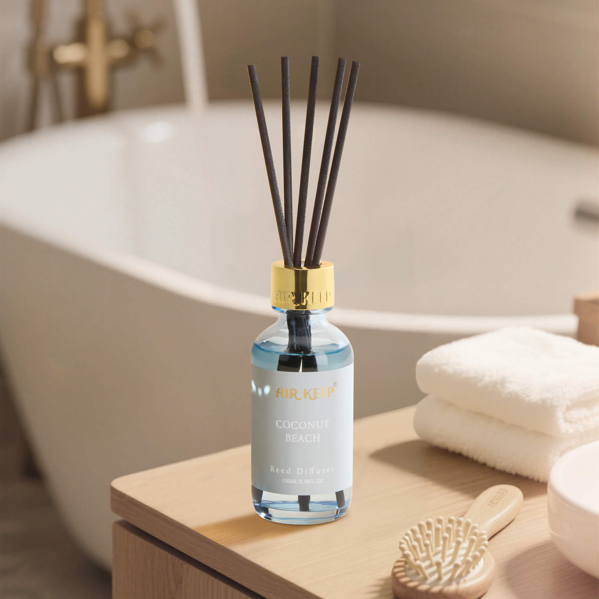 Airkeep Coconut Beach Reed Diffuser Set