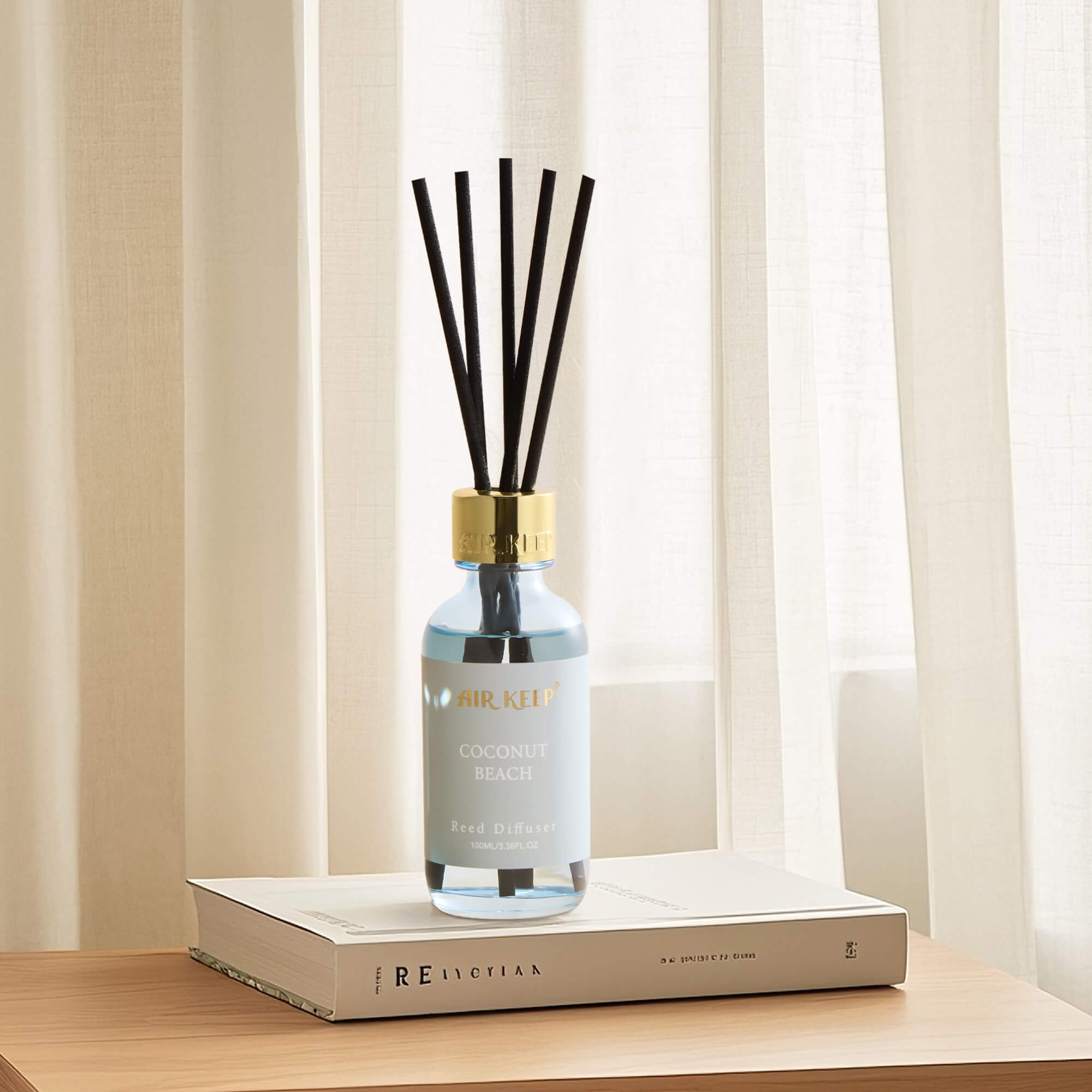 Airkeep Coconut Beach Reed Diffuser Set