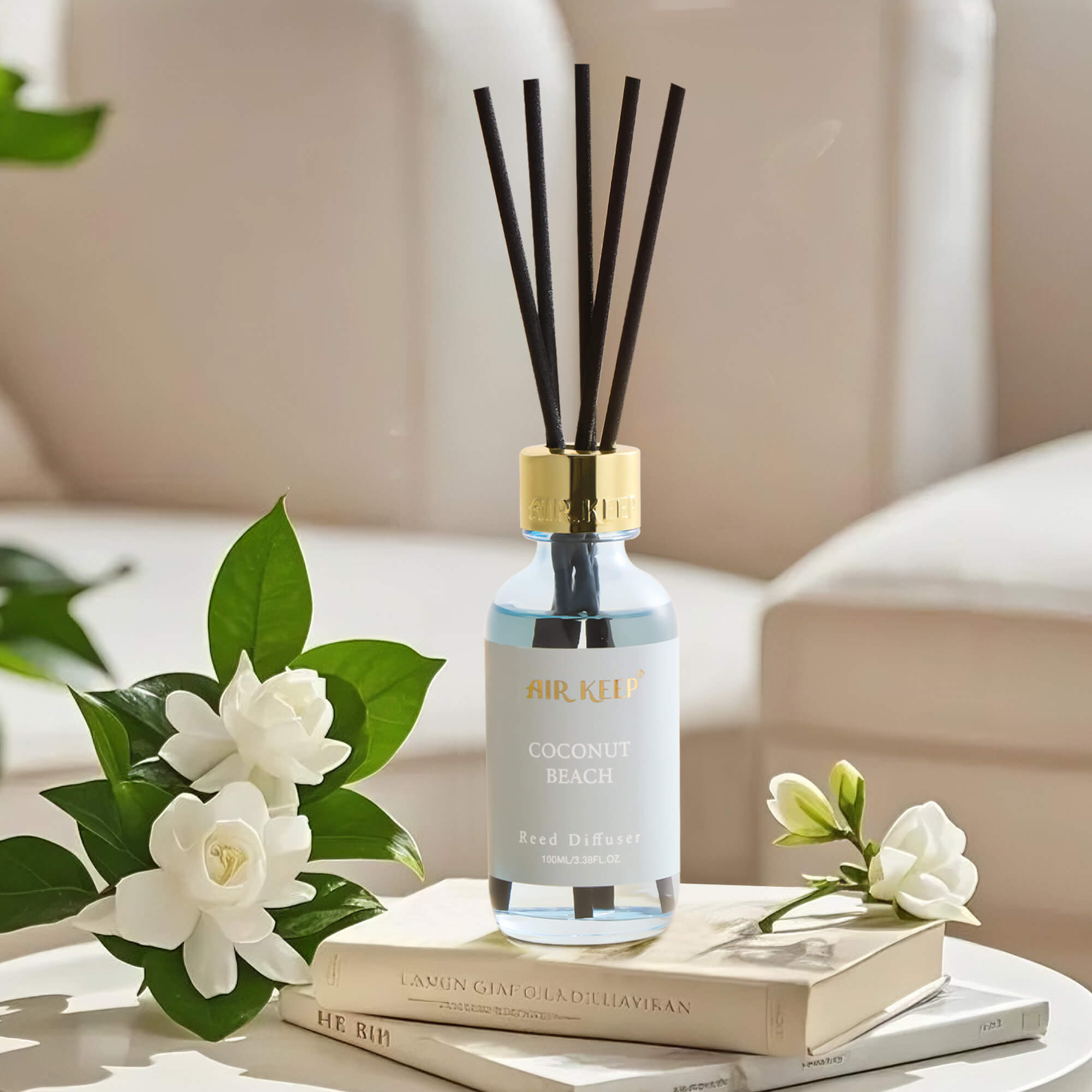 Airkeep Coconut Beach Reed Diffuser Set
