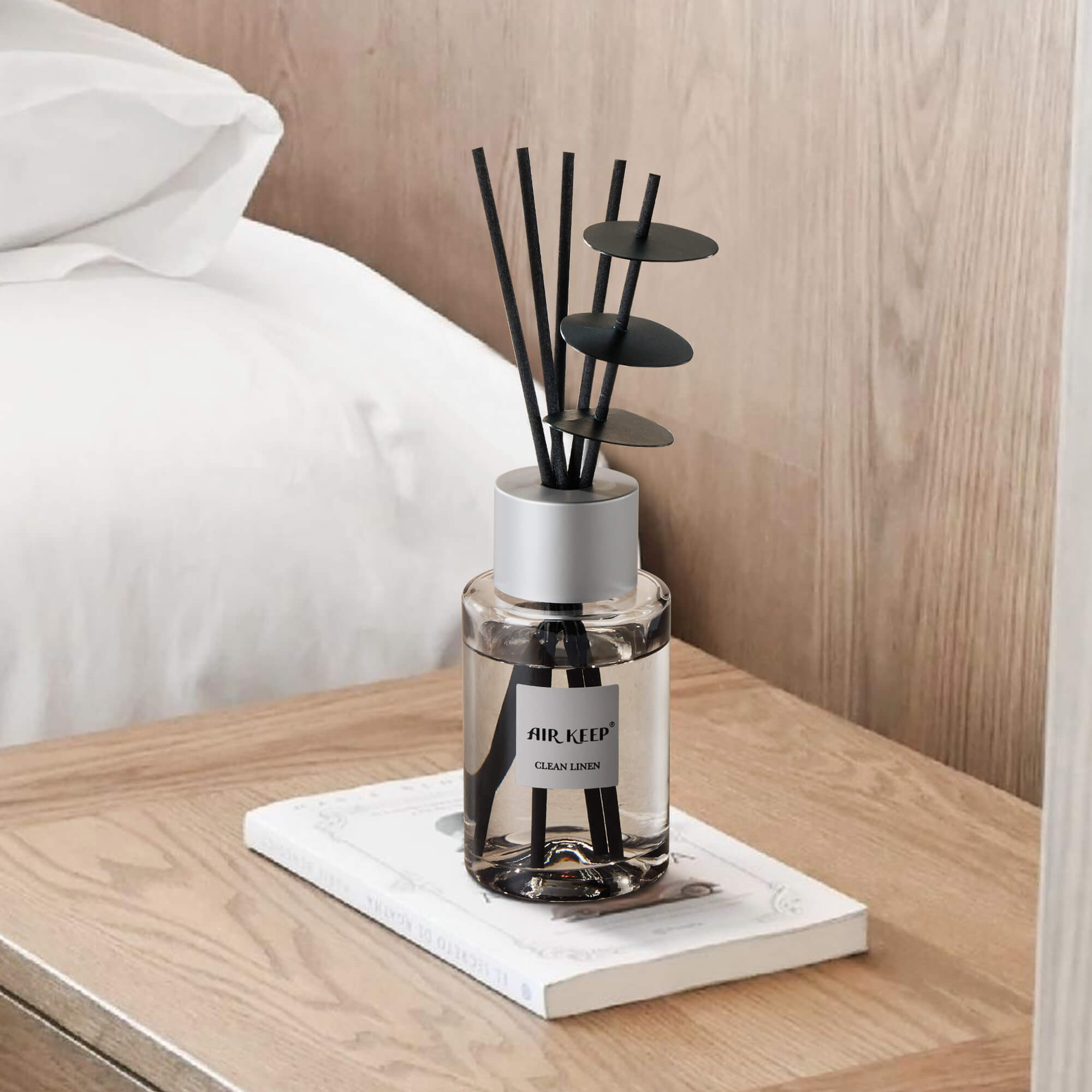 Airkeep  Clean Linen Grey Reed Diffuser