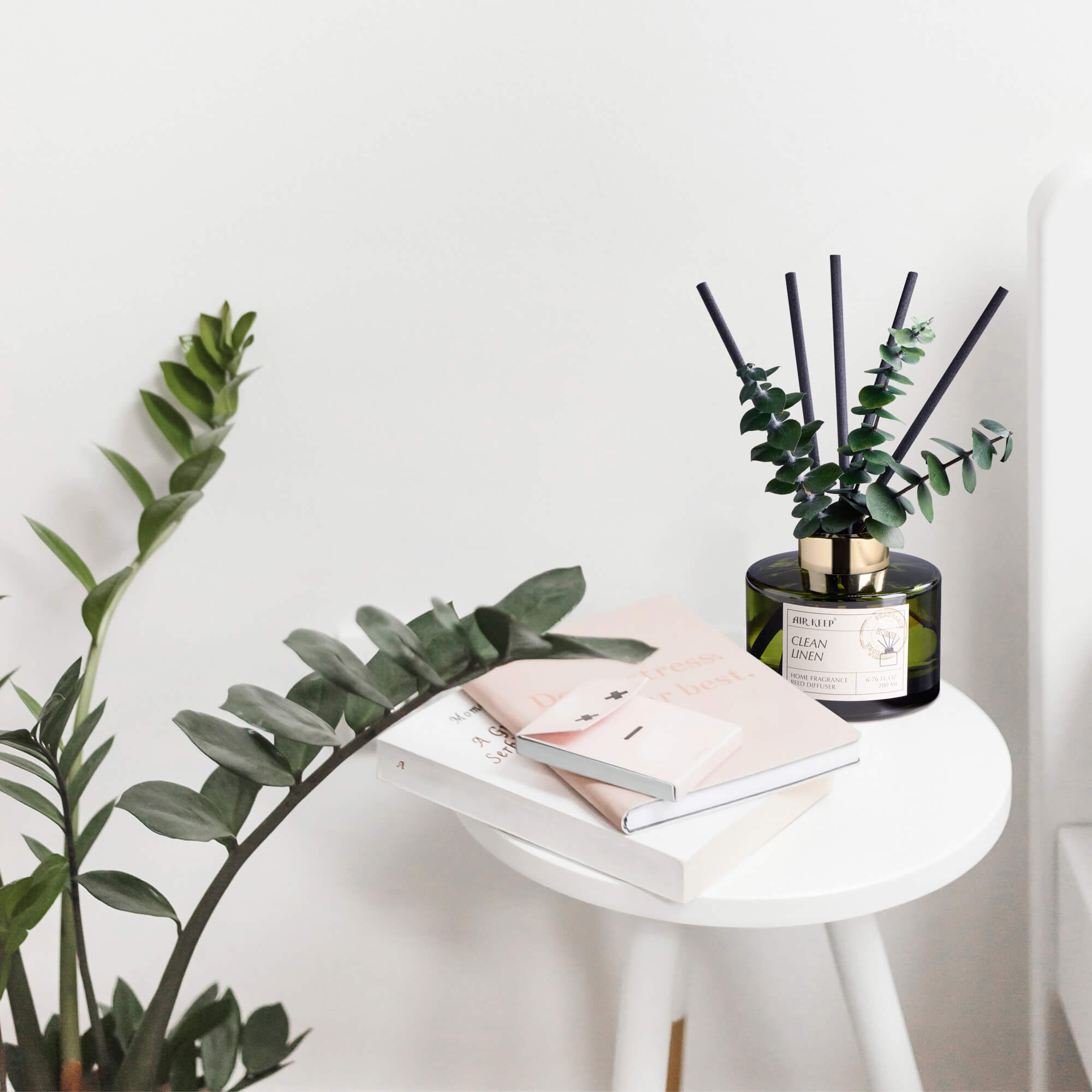 Airkeep Clean Linen Reed Diffuser Set