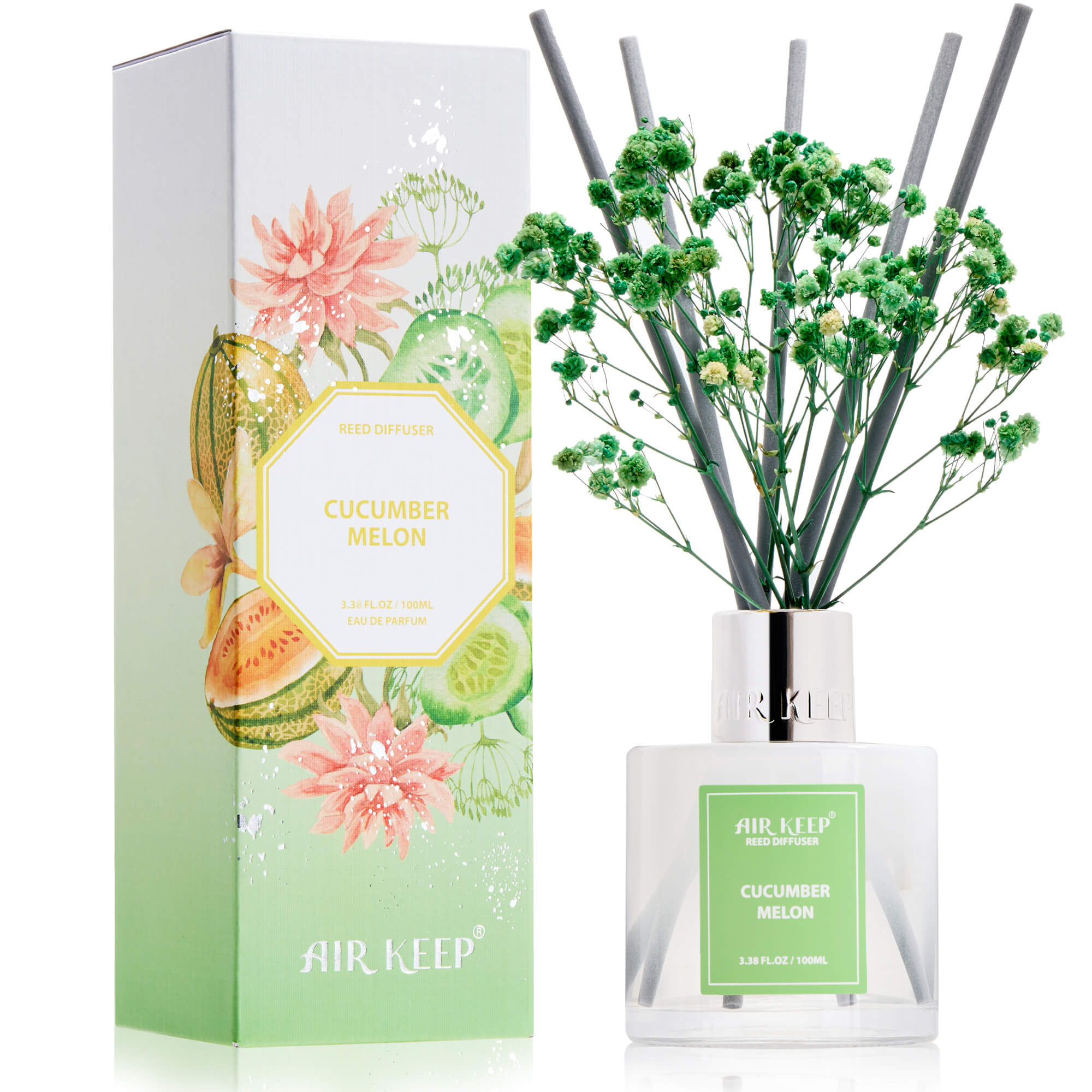 Airkeep Cucumber Melon  Reed Diffuser Set