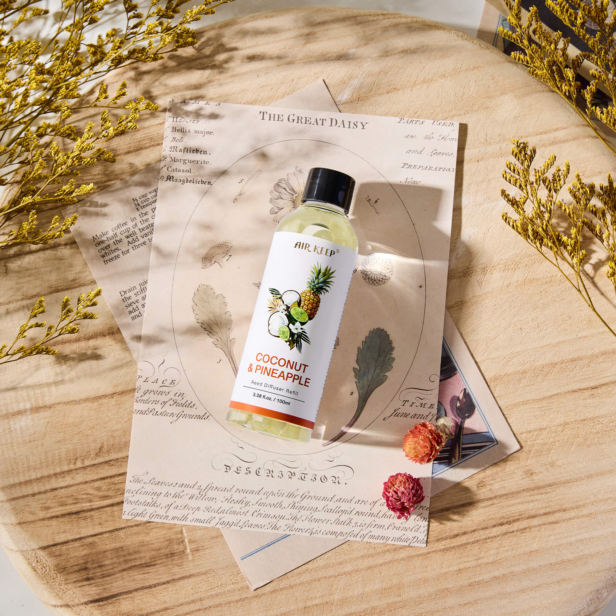 Airkeep Coconut&Pineapple Reed Diffuser Oil Refill