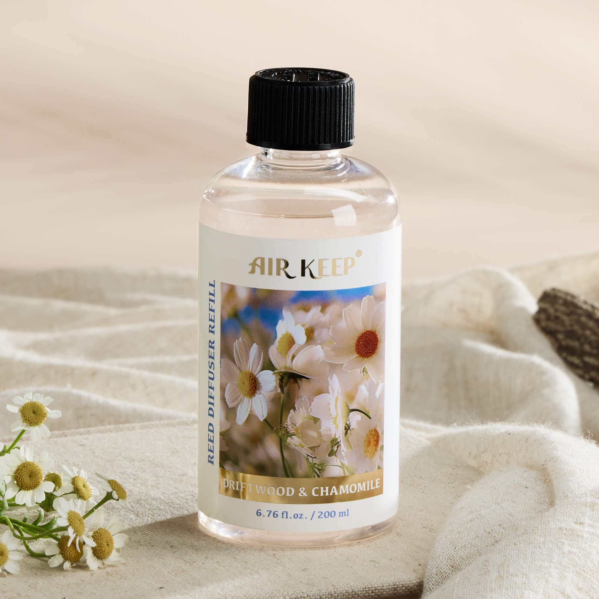 Airkeep DRIFTWOOD & CHAMOMILE  Reed Diffuser Oil Refill with Diffuser Sticks