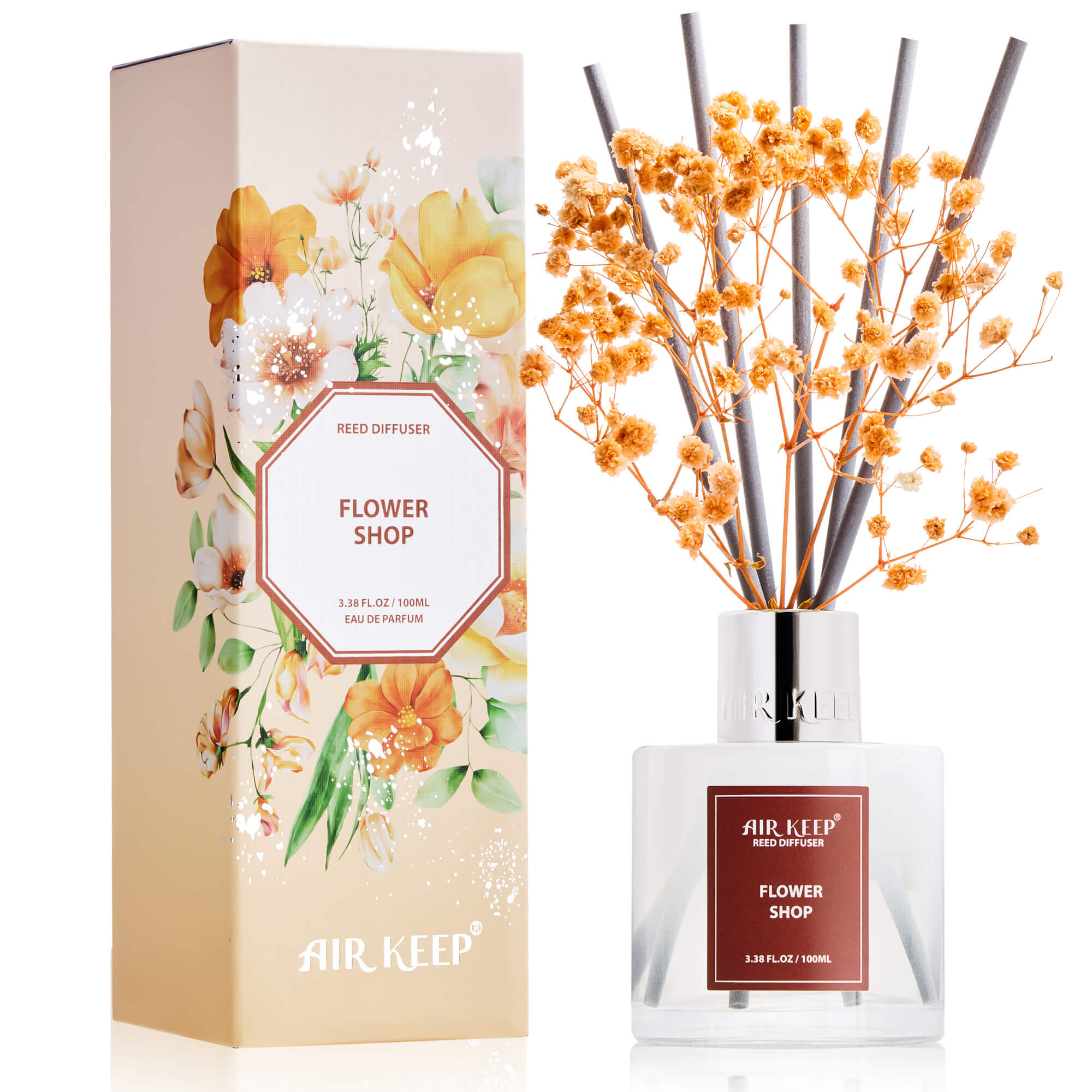 Airkeep Flower Shop Reed Diffuser Set