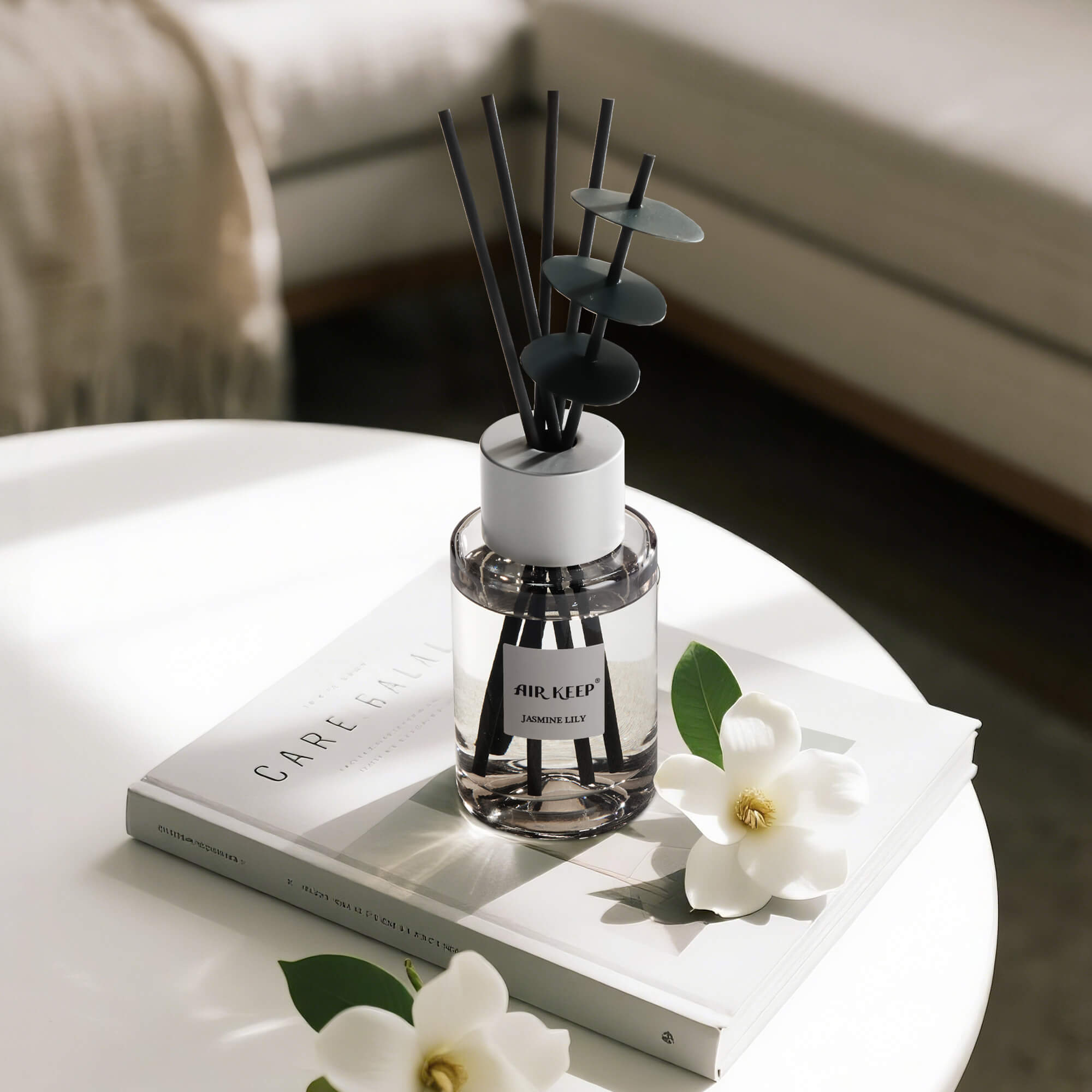 Airkeep  Jasmine Lily Grey Reed Diffuser