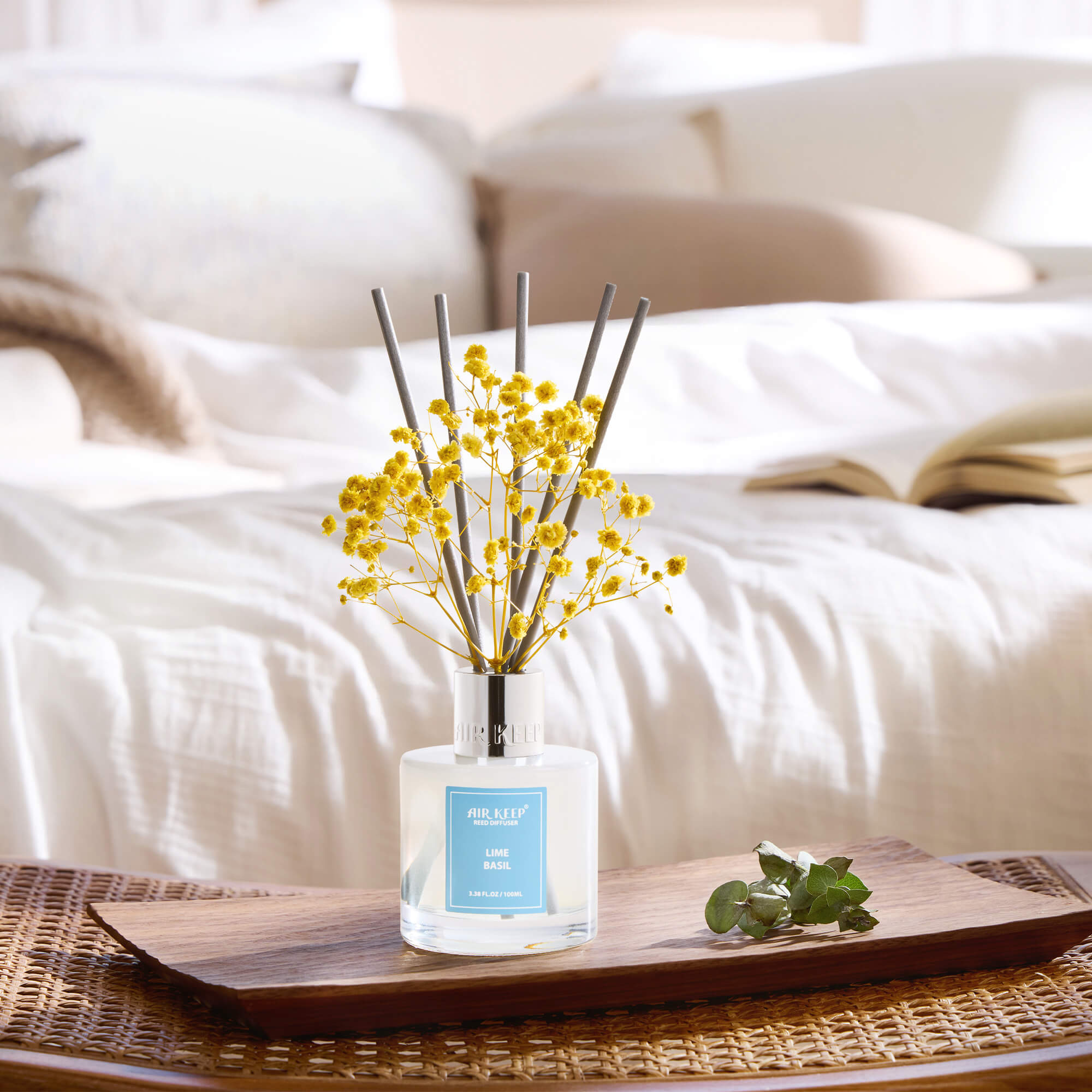 Airkeep Lime Basil Reed Diffuser Set