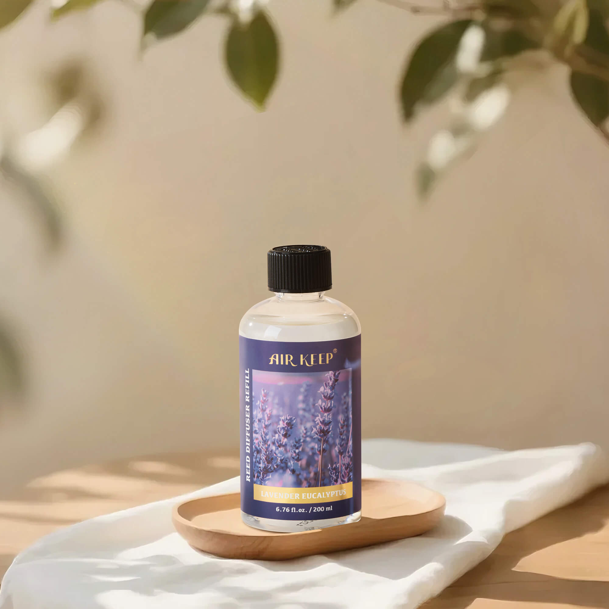 Airkeep Lavender Eucalyptus Reed Diffuser Oil Refill with Diffuser Sticks