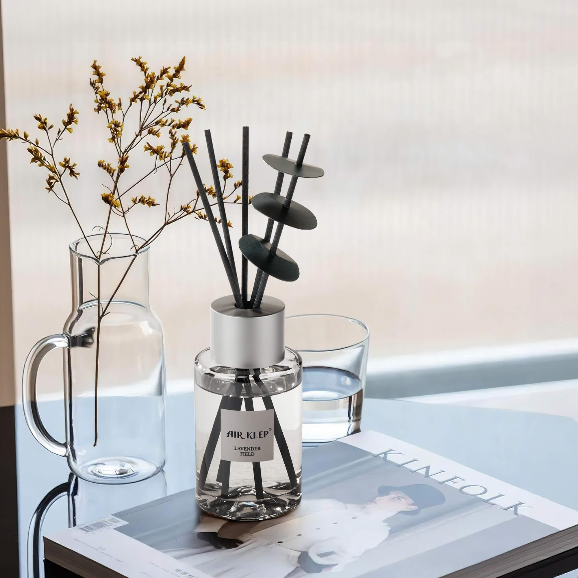 Airkeep Lavender Field Grey Reed Diffuser