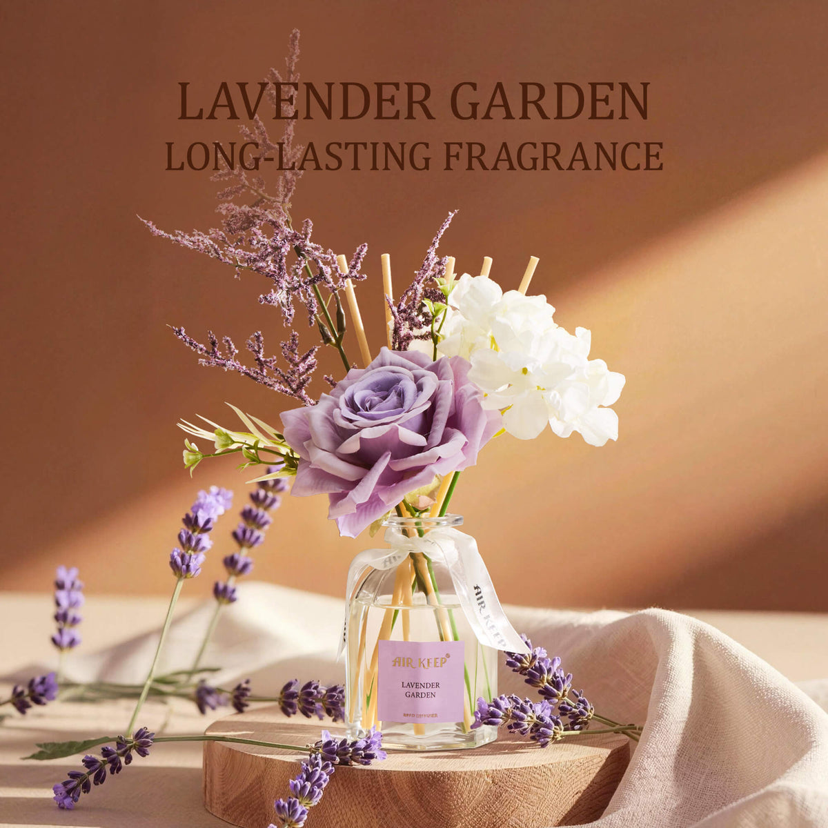 Airkeep Lavender Garden Floral  120ml Reed Diffuser