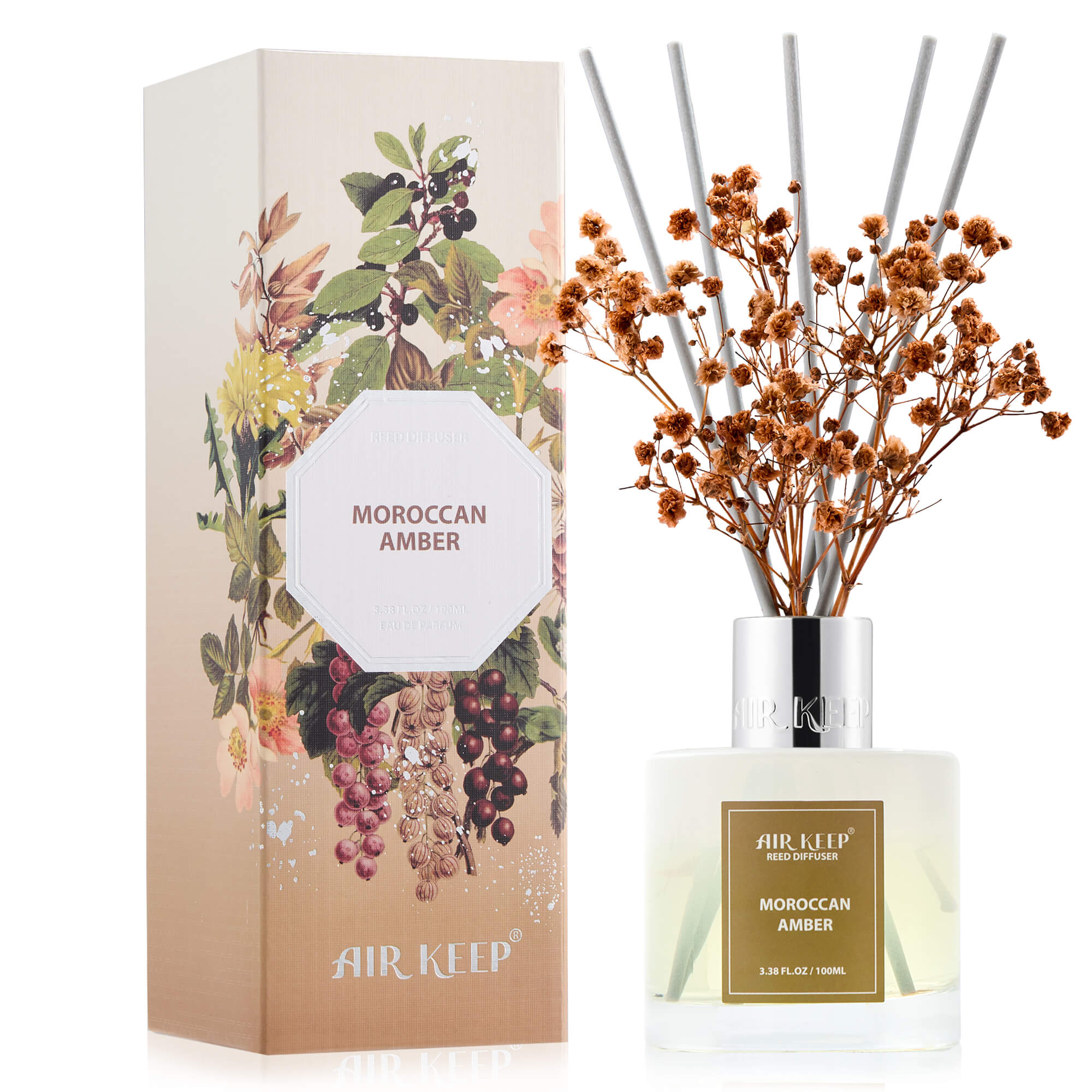 Airkeep Moroccan Amber Reed Diffuser Set