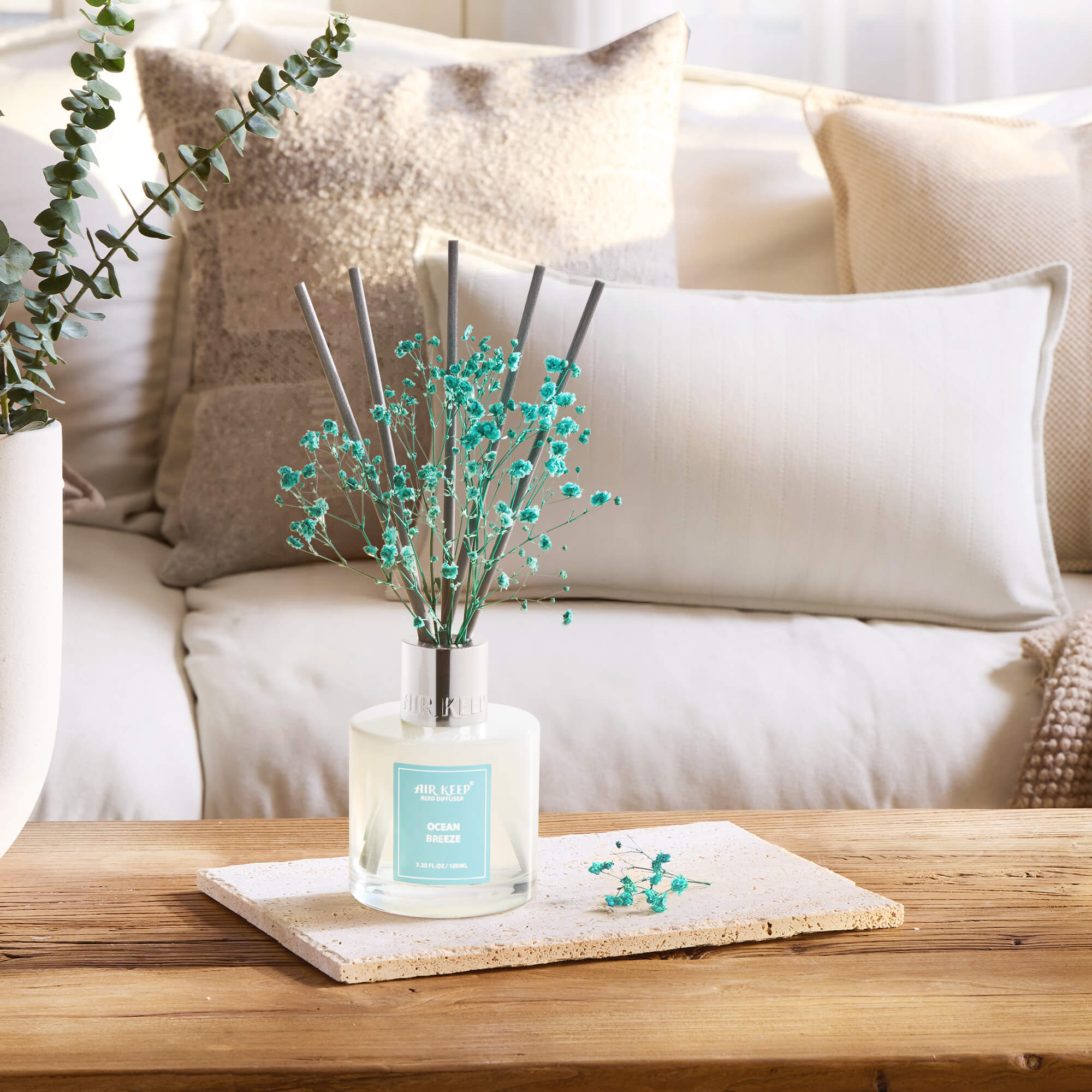 Airkeep Ocean Breeze Reed Diffuser Set