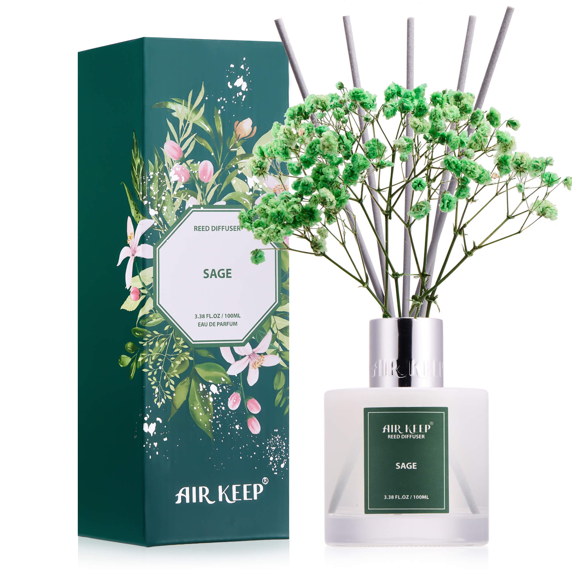 Airkeep Sage Reed Diffuser Set