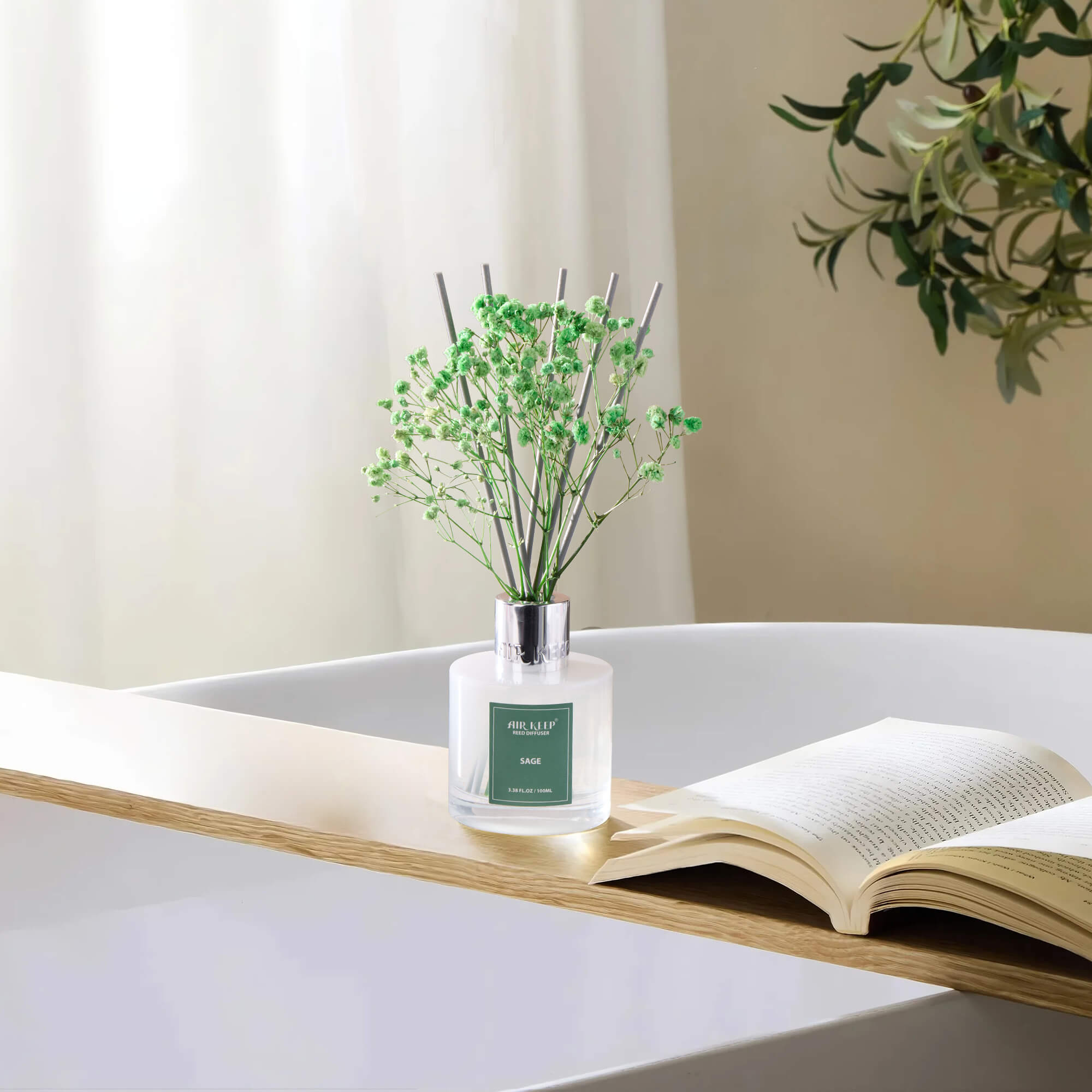Airkeep Sage Reed Diffuser Set