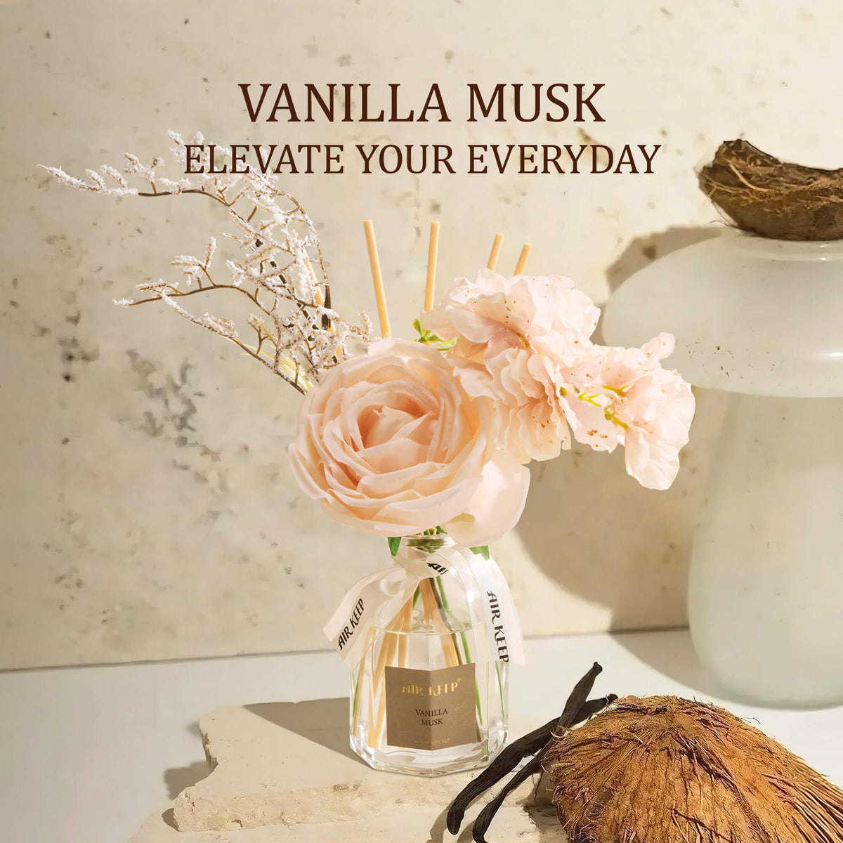 Airkeep Vanilla Musk Floral  120ml Reed Diffuser