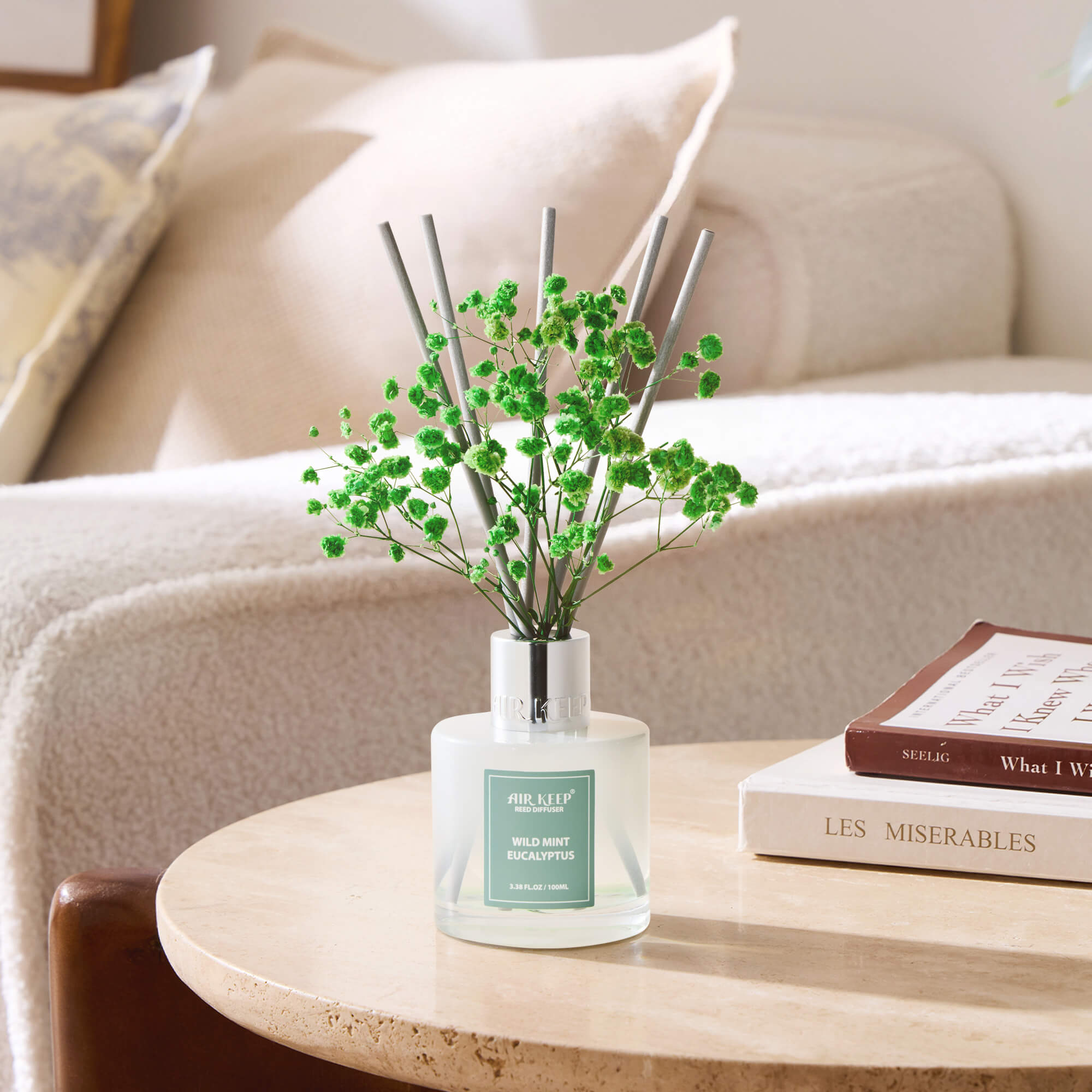 Airkeep Wild Mint&Eucalyptus Reed Diffuser Set