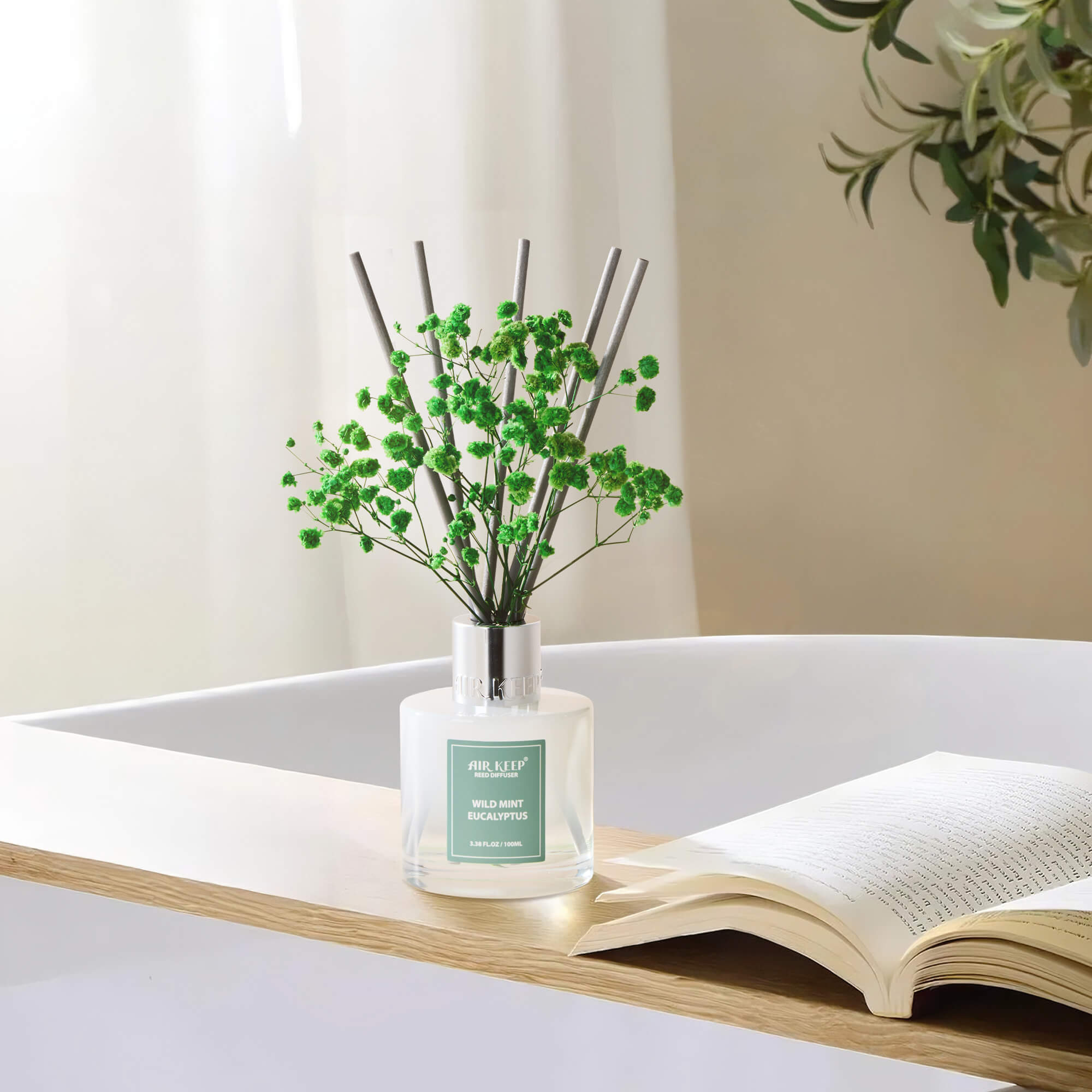 Airkeep Wild Mint&Eucalyptus Reed Diffuser Set