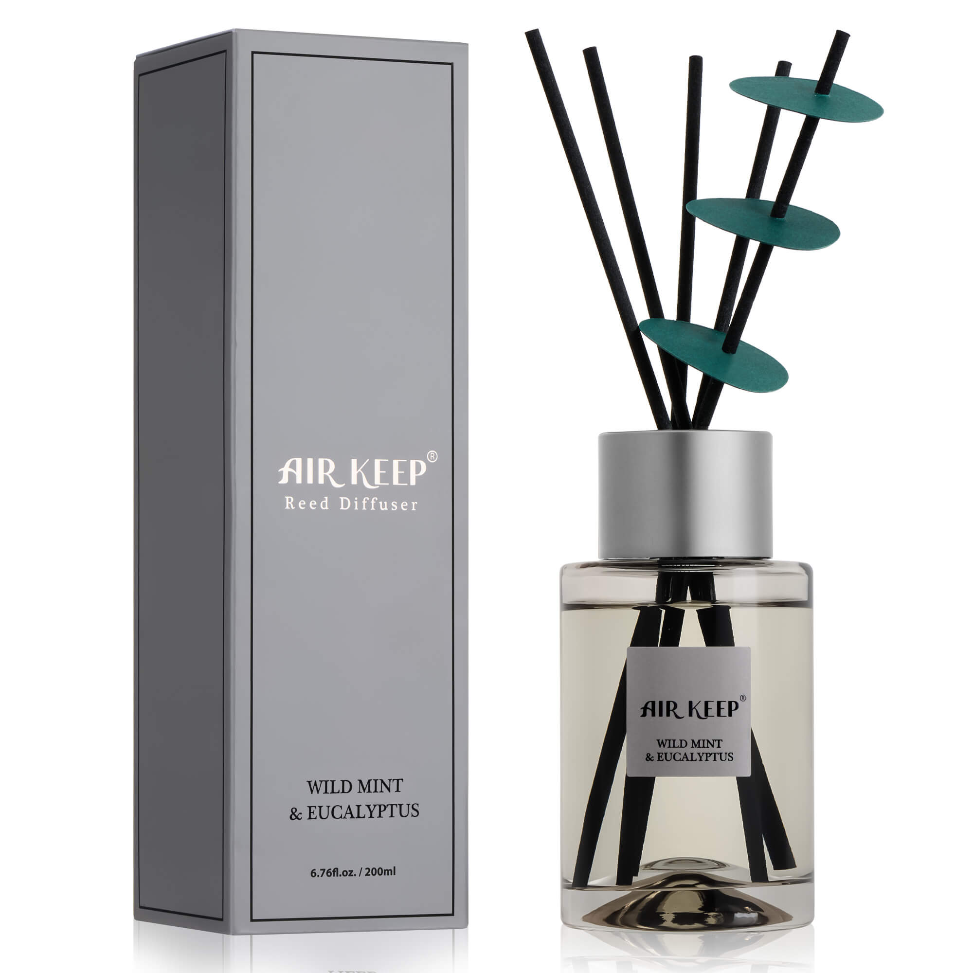 Airkeep Wild Mint&Eucalyptus  Grey Reed Diffuser