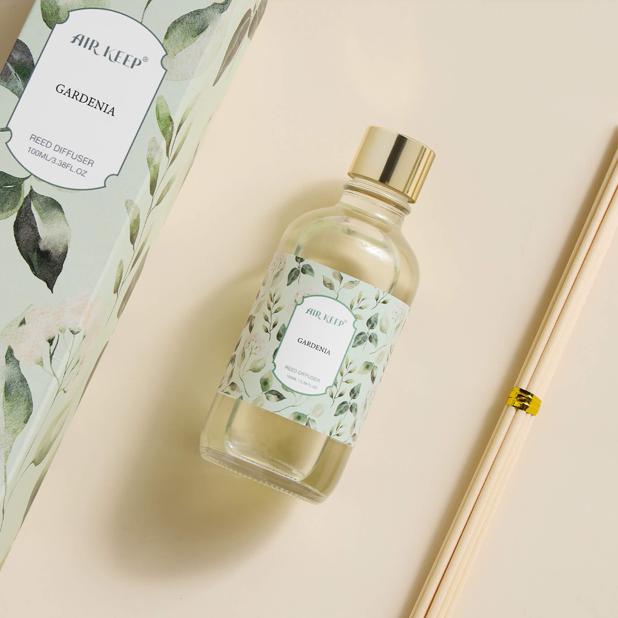 Airkeep Gardenia Reed Diffuser Oil Set
