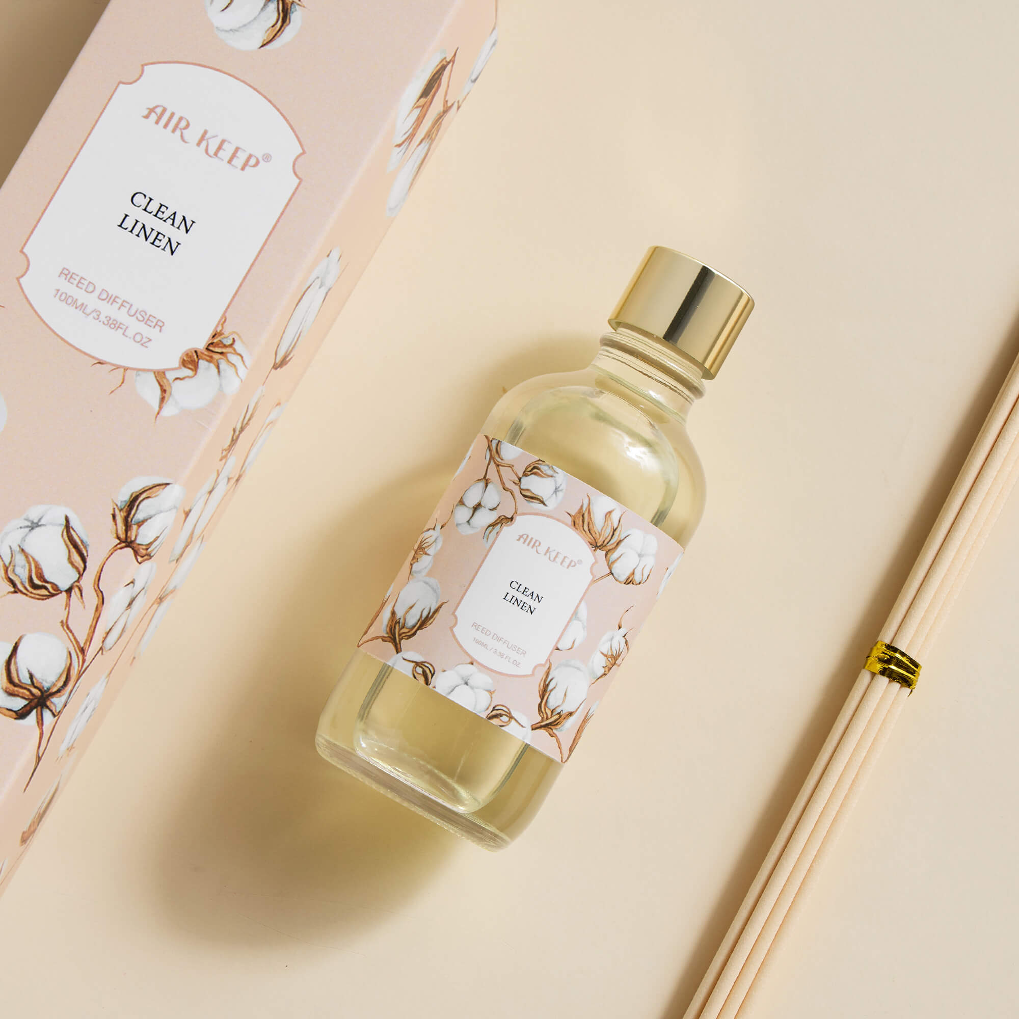 Airkeep Clean linen Reed Diffuser Oil Set