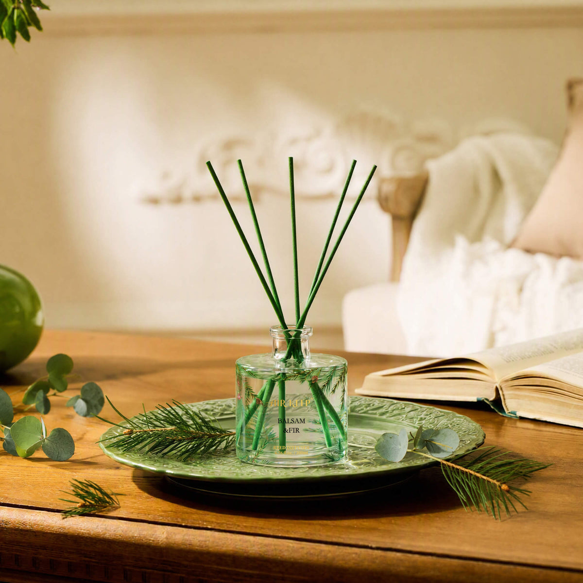 Airkeep Balsam&Fir Decorative Glass  200ml Reed Diffuser