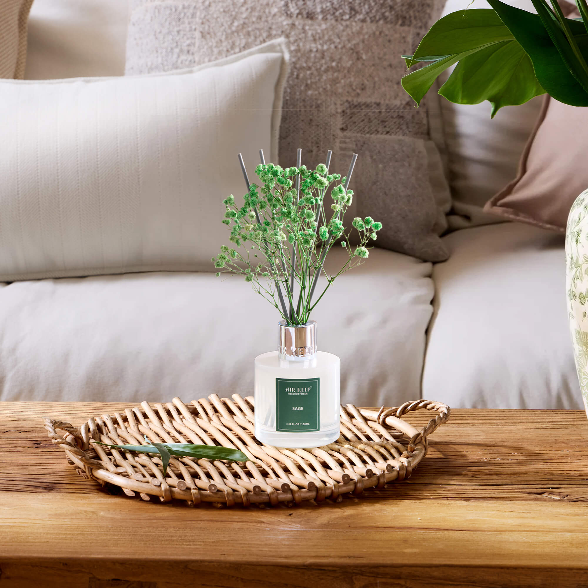Airkeep Sage Reed Diffuser Set