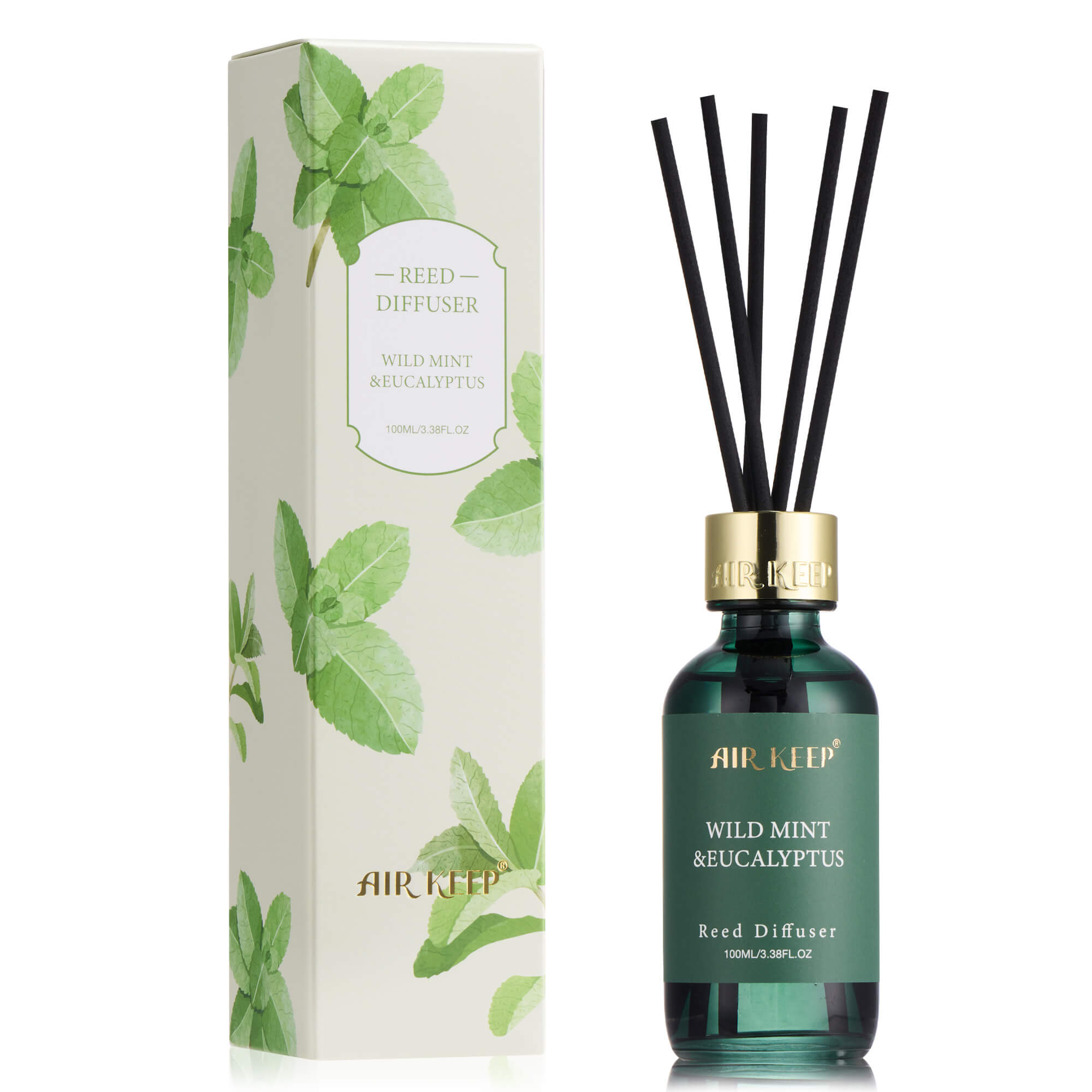 Airkeep Wild Mint&Eucalyptus Reed Diffuser Set