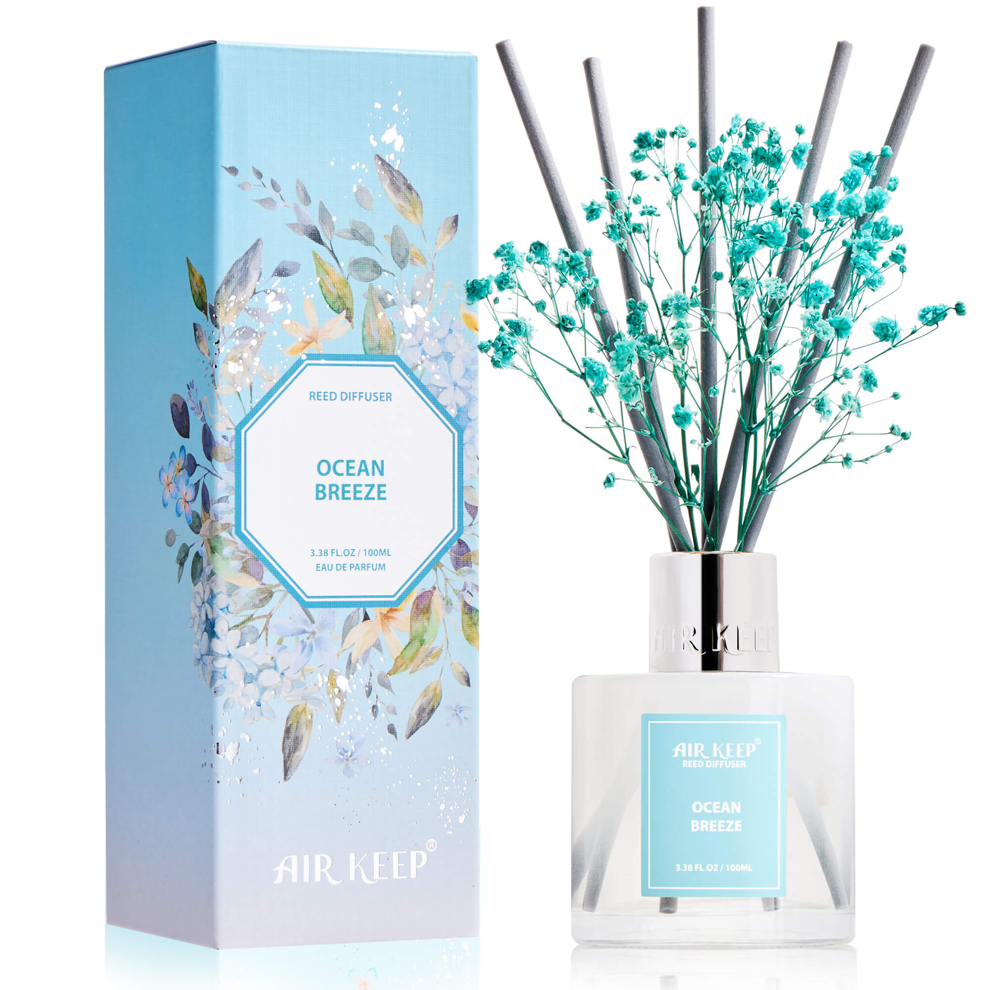 Airkeep Ocean Breeze Reed Diffuser Set