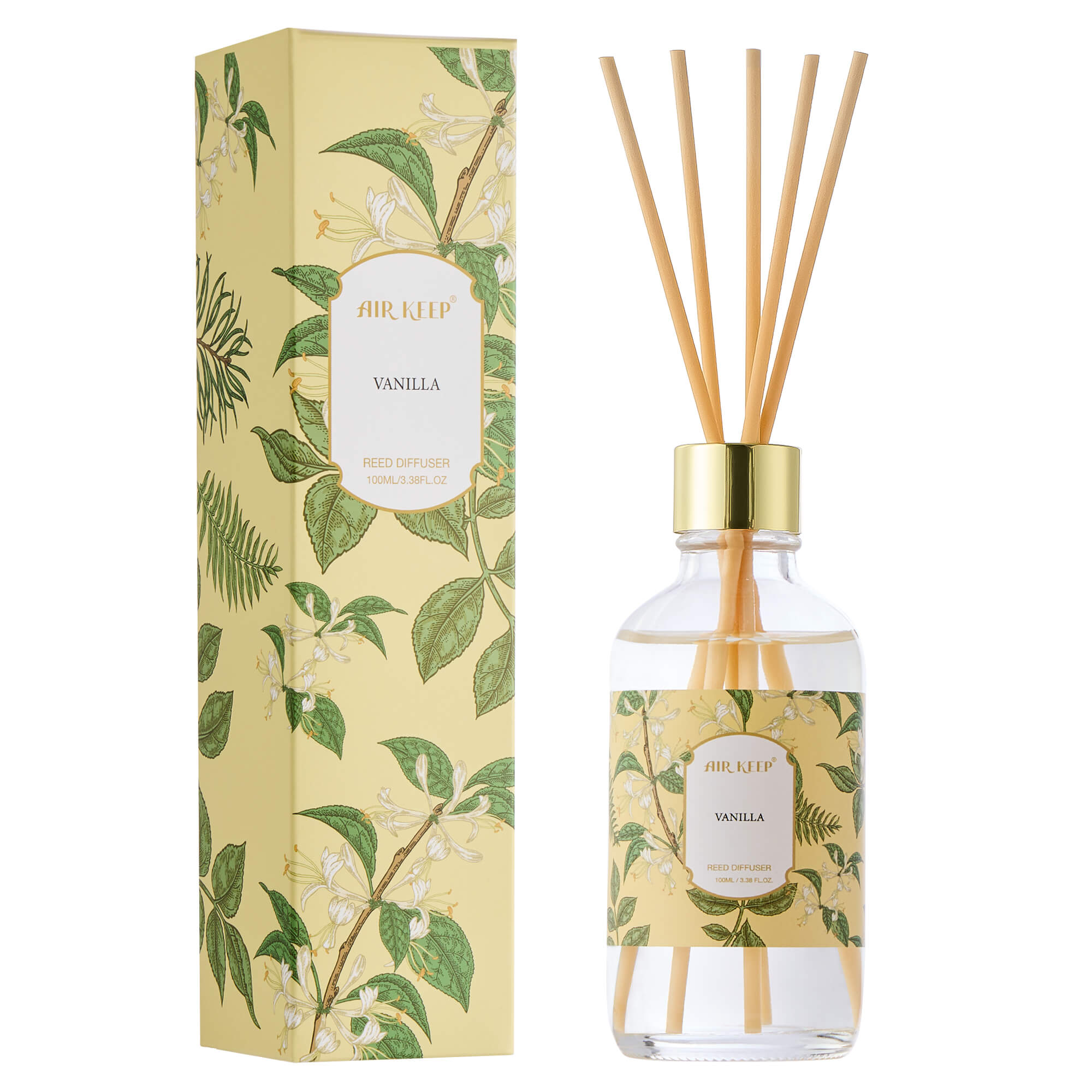 Airkeep Vanilla Reed Diffuser Oil Set