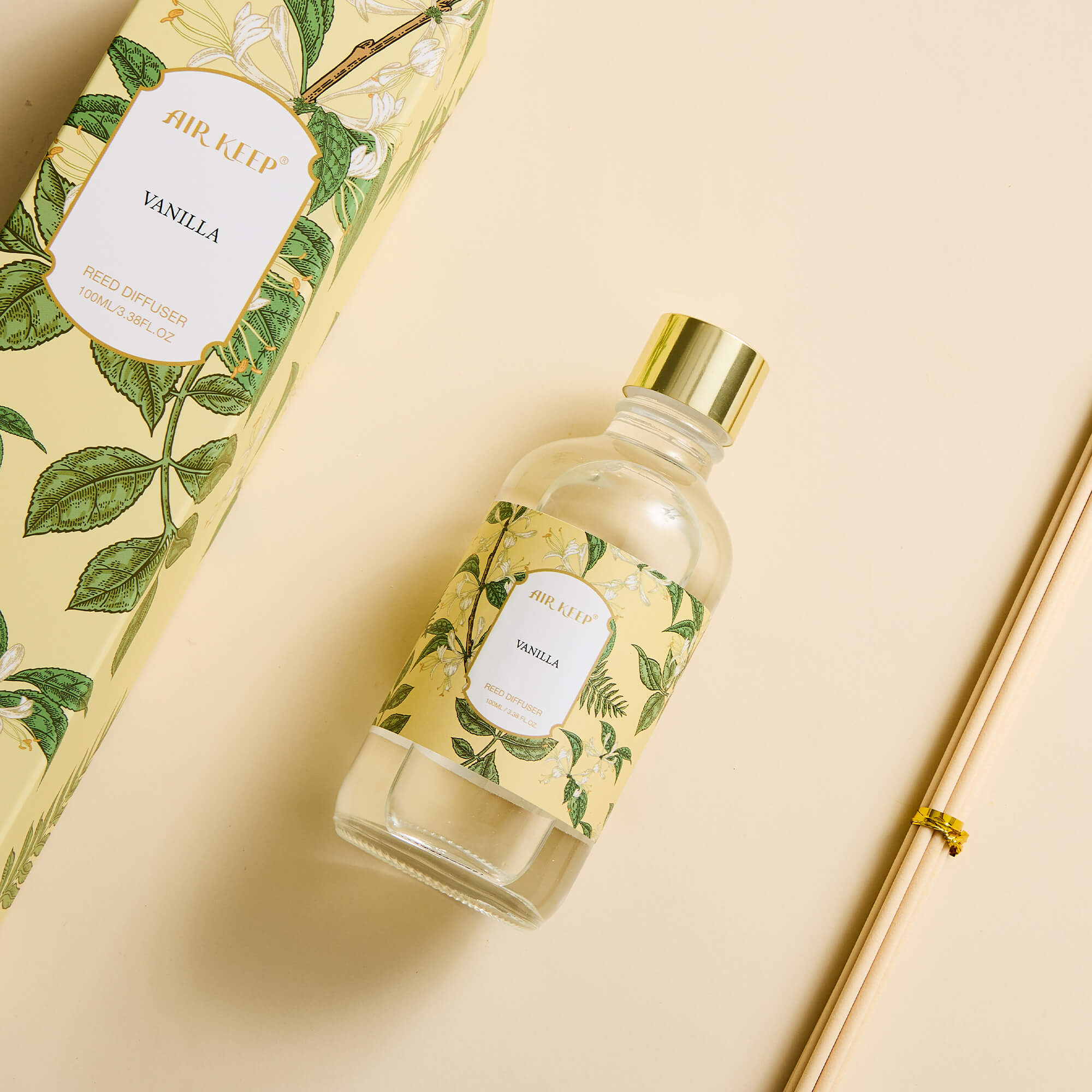 Airkeep Vanilla Reed Diffuser Oil Set