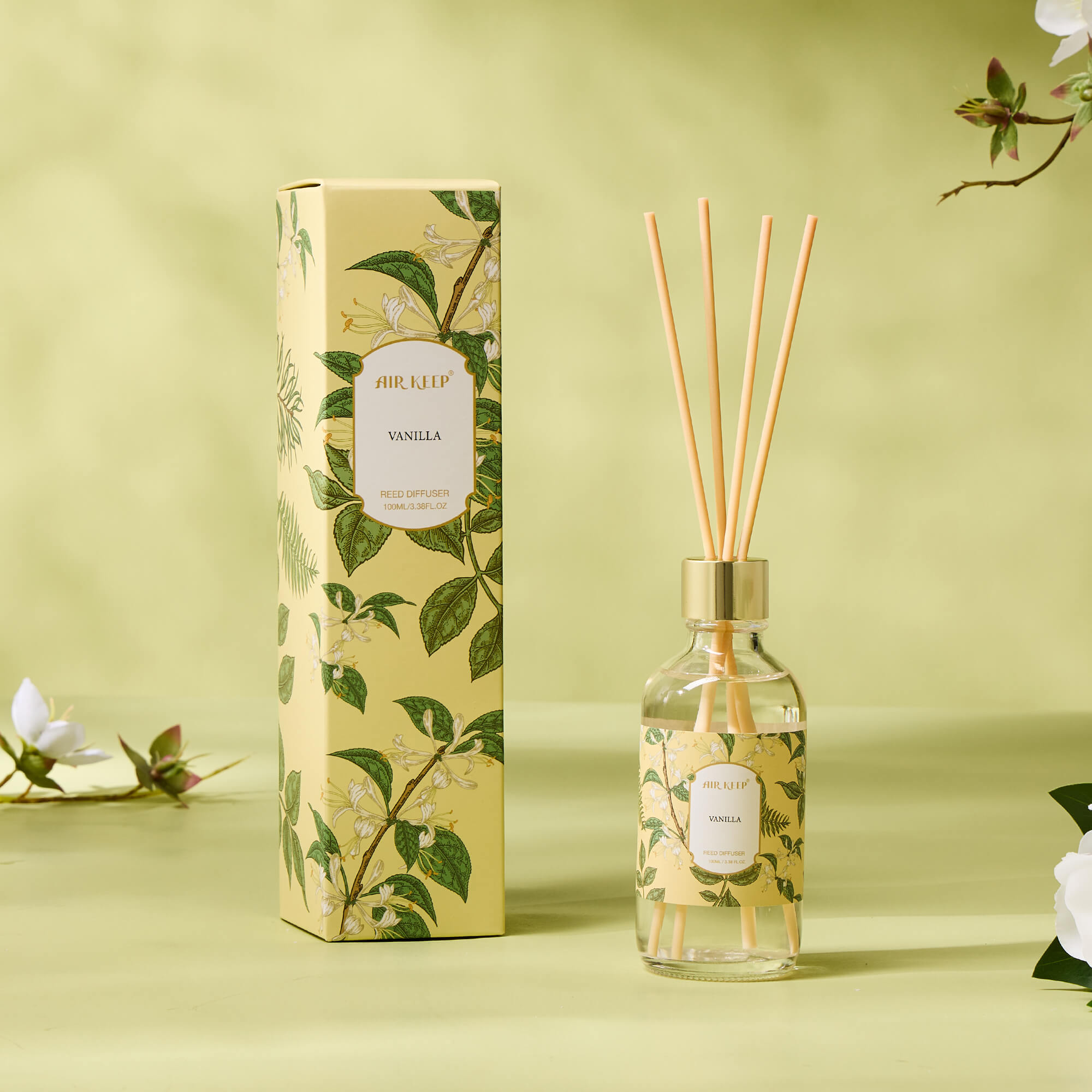 Airkeep Vanilla Reed Diffuser Oil Set